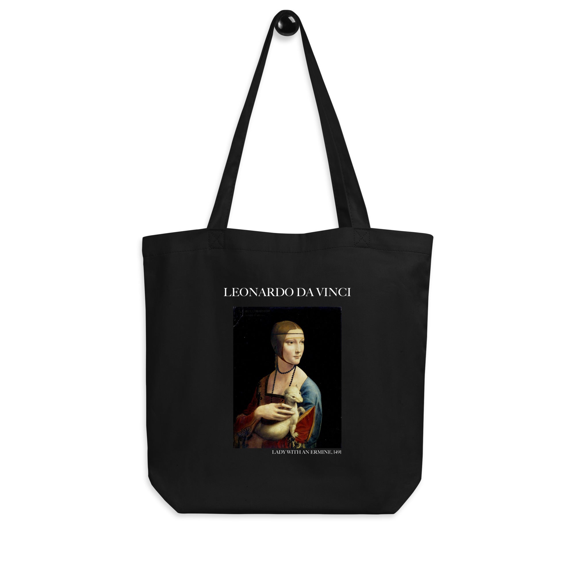 Leonardo da Vinci 'Lady with an Ermine' Famous Painting Totebag | Eco Friendly Art Tote Bag