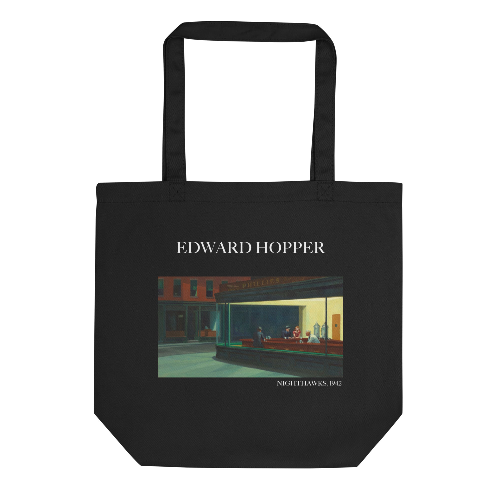 Edward Hopper 'Nighthawks' Famous Painting Totebag | Eco Friendly Art Tote Bag