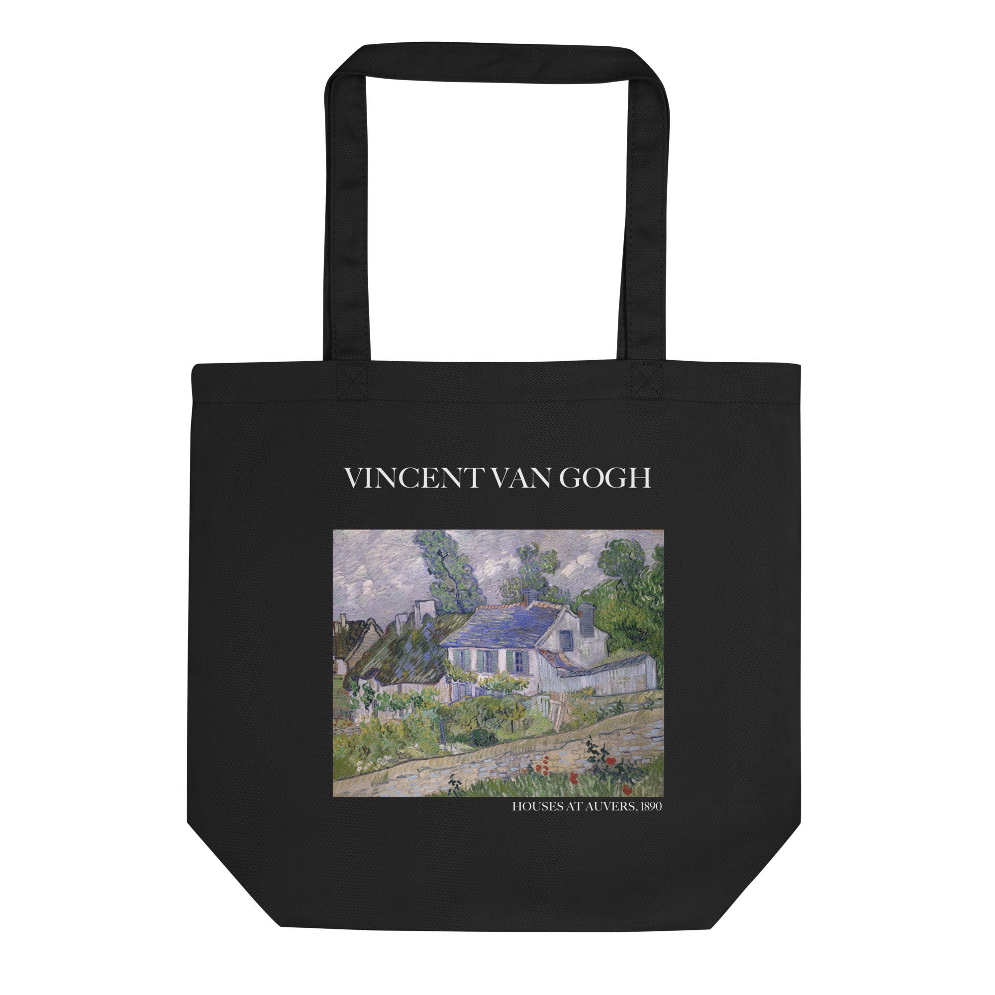 Einkaufstasche „Häuser bei Auvers“ von Vincent van Gogh, berühmtes Gemälde, umweltfreundliche Kunst-Einkaufstasche