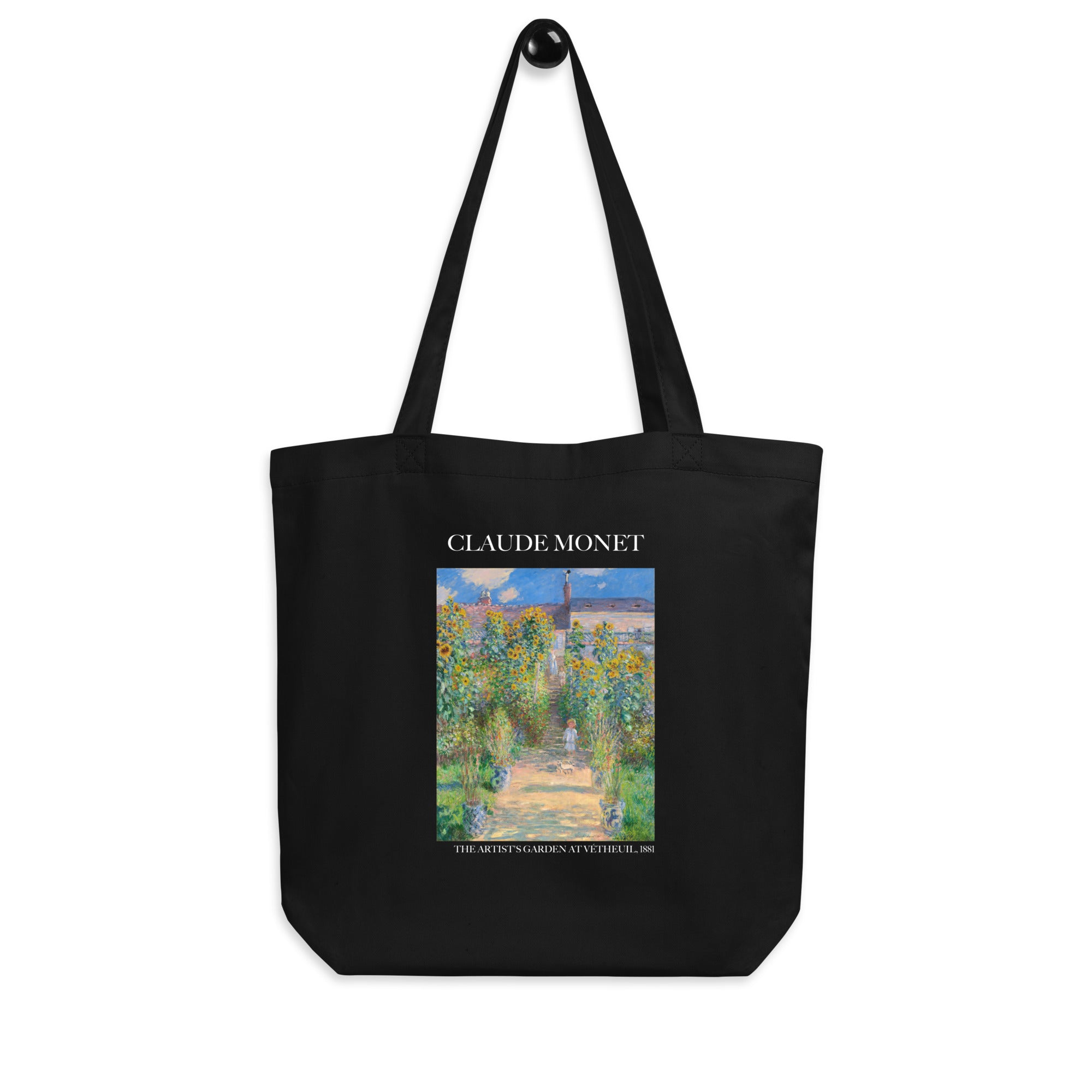 Claude Monet 'The Artist's Garden at Vétheuil' Famous Painting Totebag | Eco Friendly Art Tote Bag