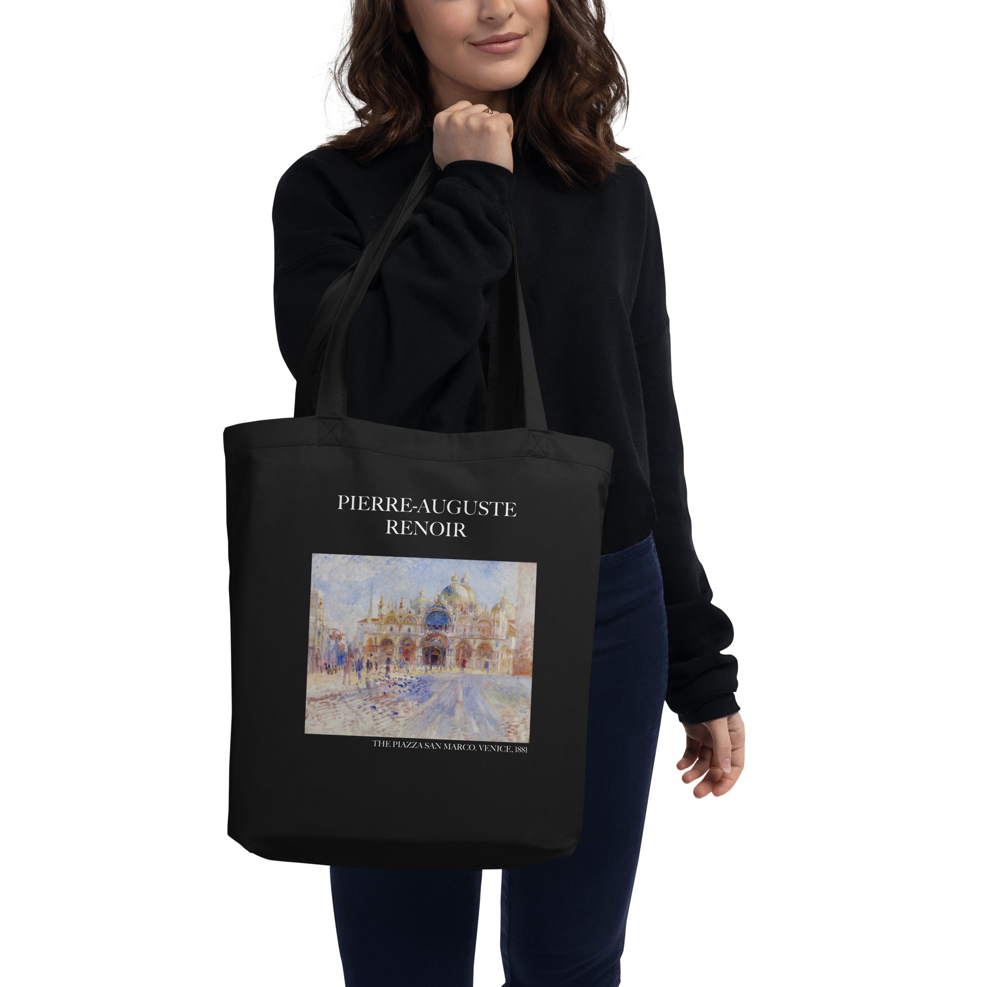 Pierre-Auguste Renoir 'The Piazza San Marco, Venice' Famous Painting Totebag | Eco Friendly Art Tote Bag