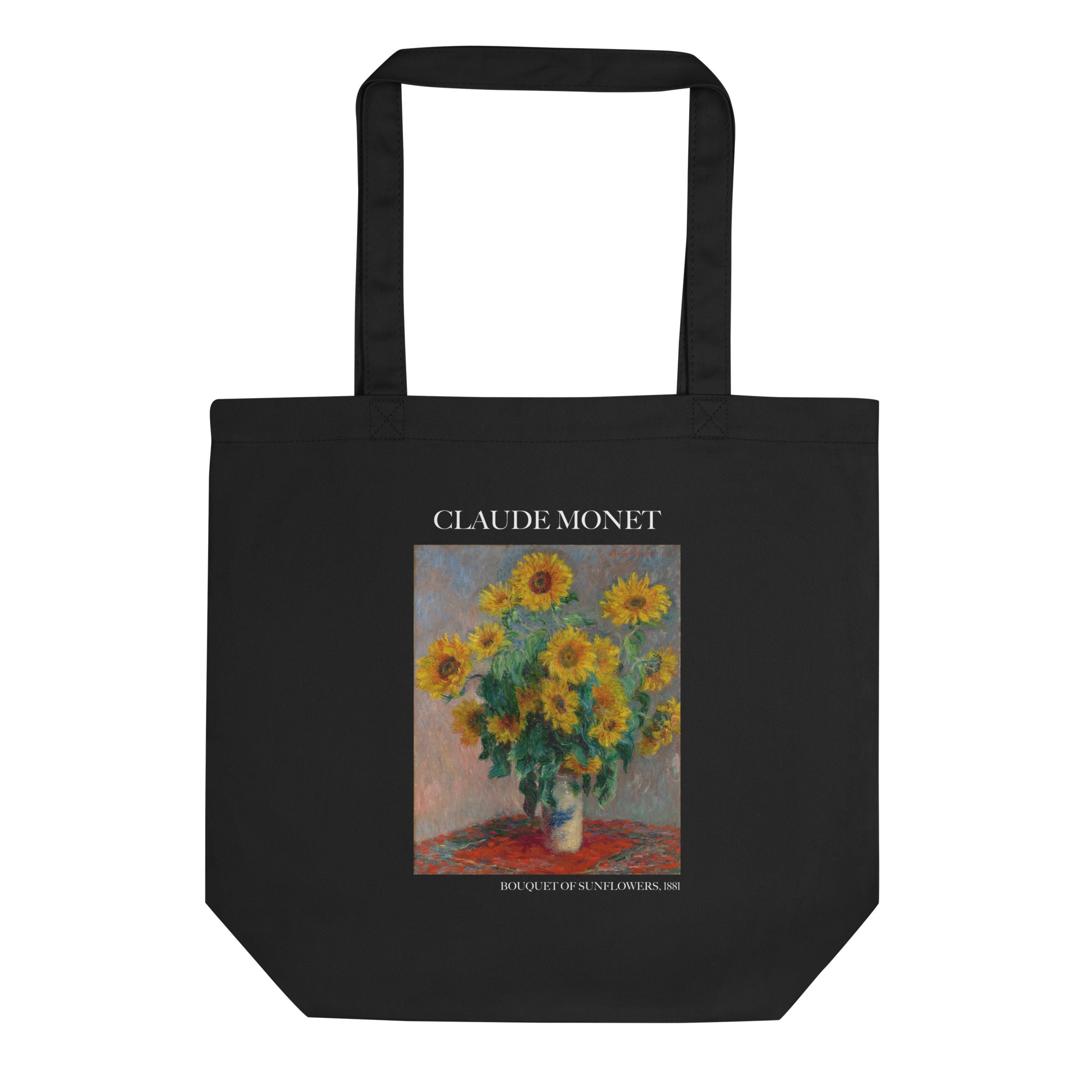 Claude Monet 'Bouquet of Sunflowers' Famous Painting Totebag | Eco Friendly Art Tote Bag