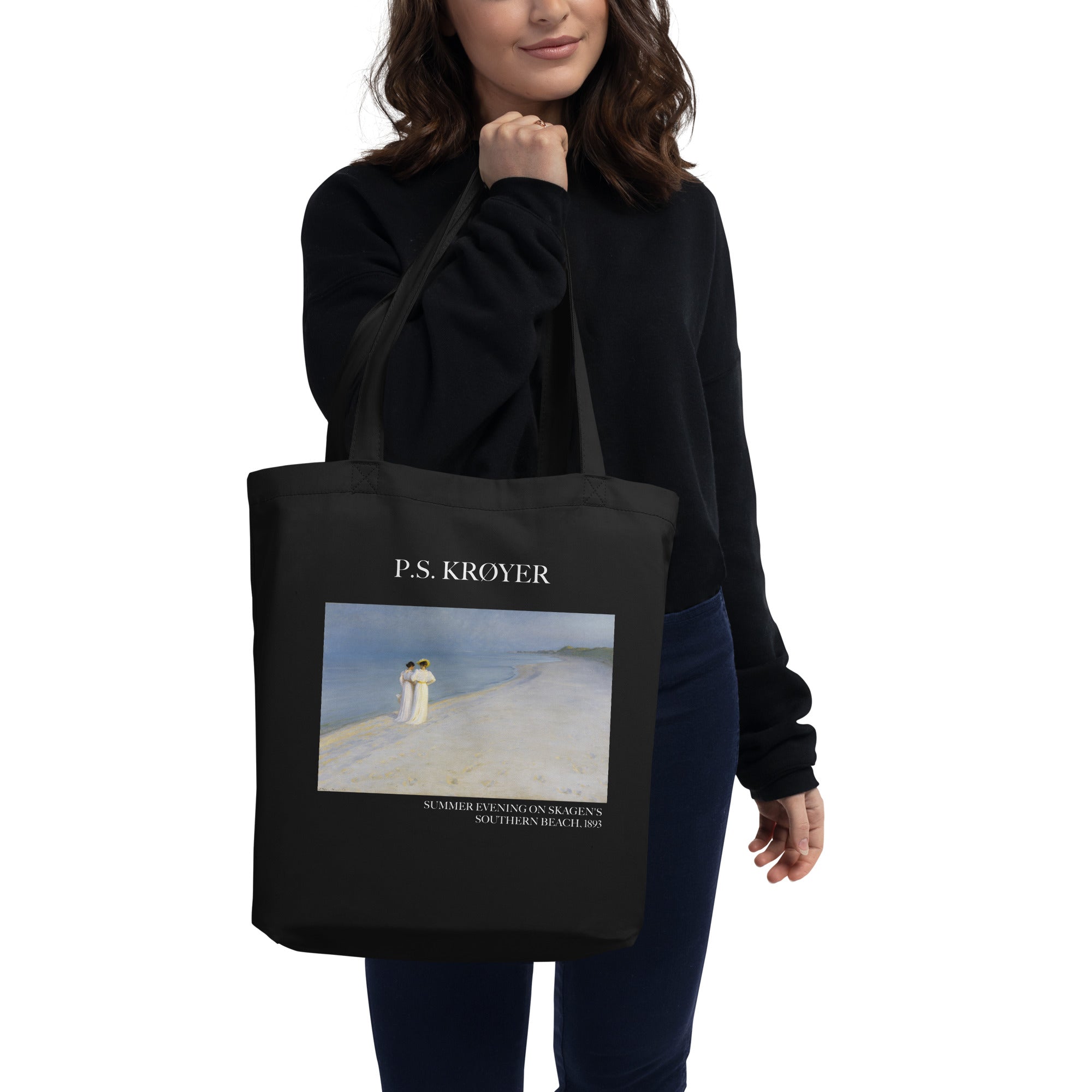 P.S. Krøyer 'Summer Evening on Skagen's Southern Beach' Famous Painting Totebag | Eco Friendly Art Tote Bag