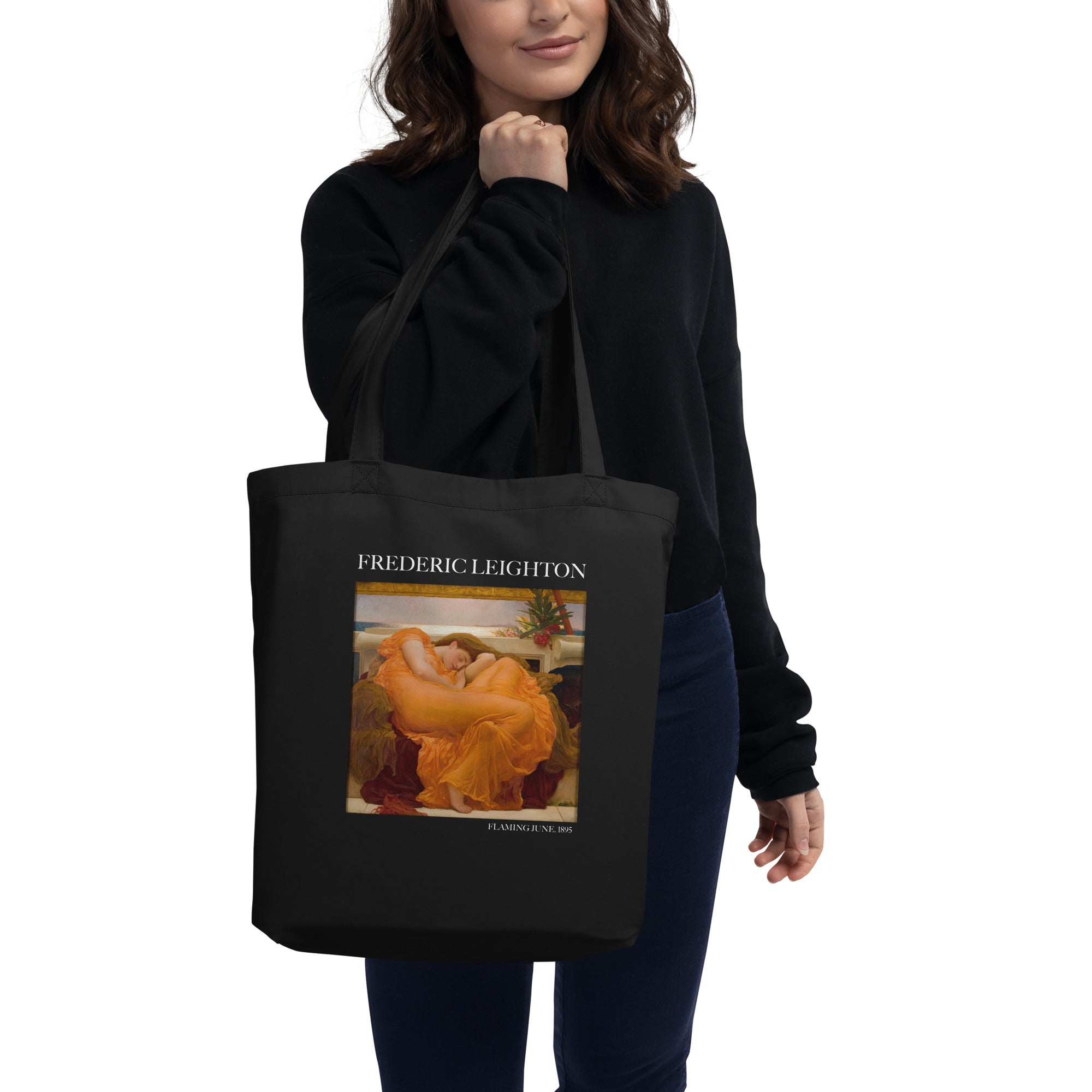 Frederic Leighton 'Flaming June' Famous Painting Totebag | Eco Friendly Art Tote Bag