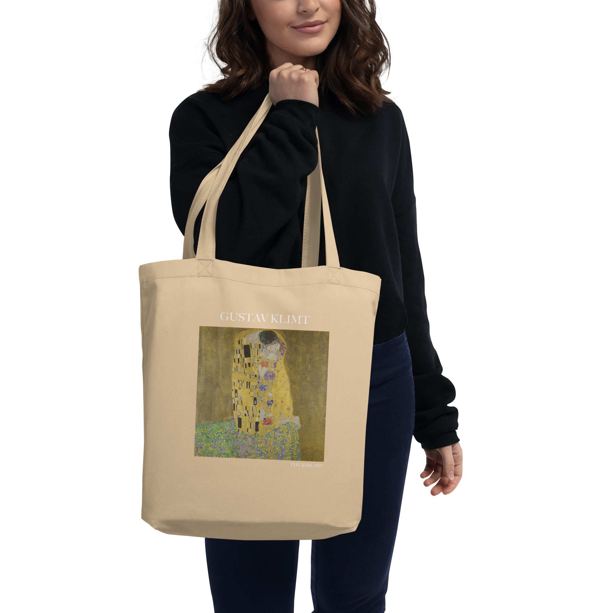 Gustav Klimt 'The Kiss' Famous Painting Totebag | Eco Friendly Art Tote Bag