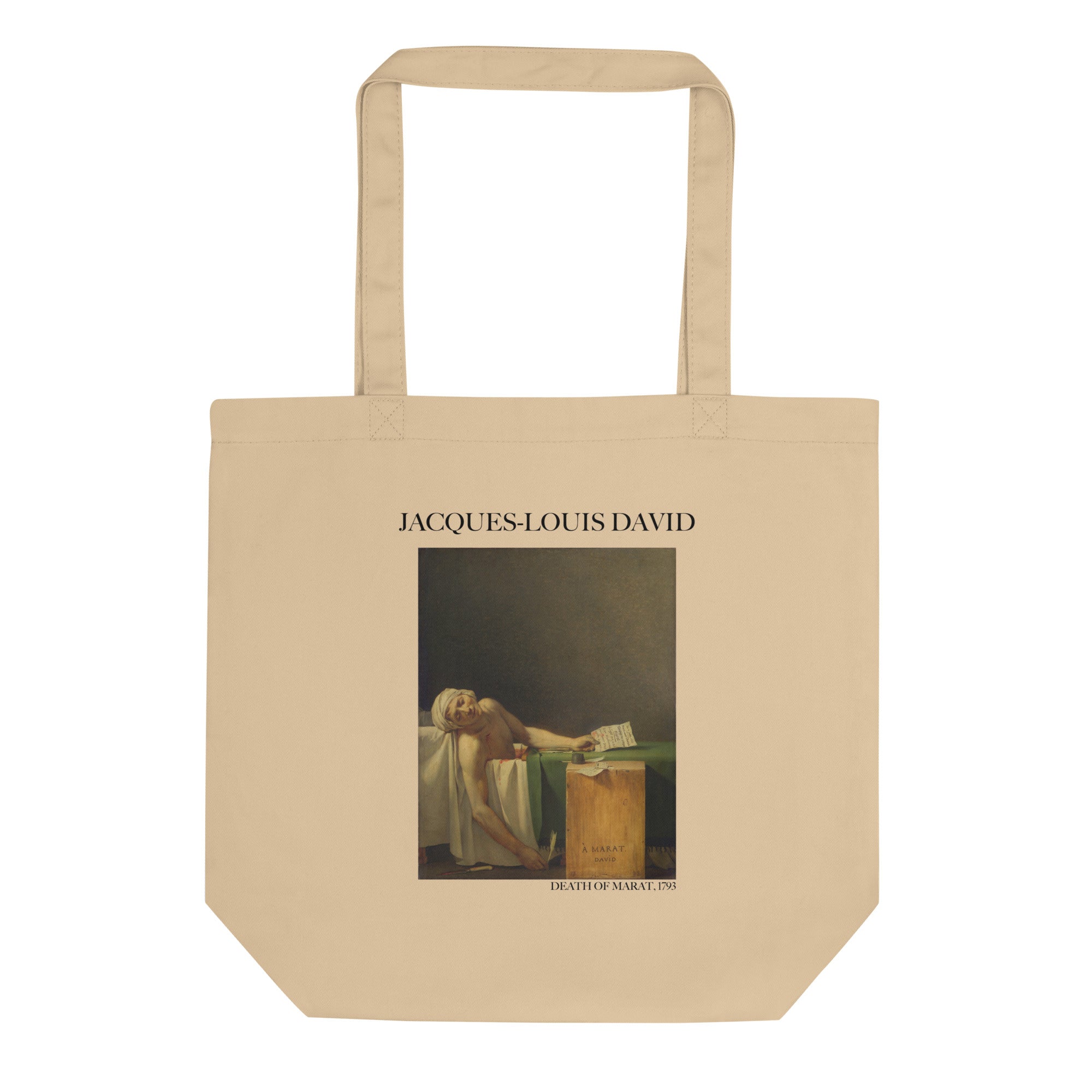 Jacques-Louis David 'Death of Marat' Famous Painting Totebag | Eco Friendly Art Tote Bag