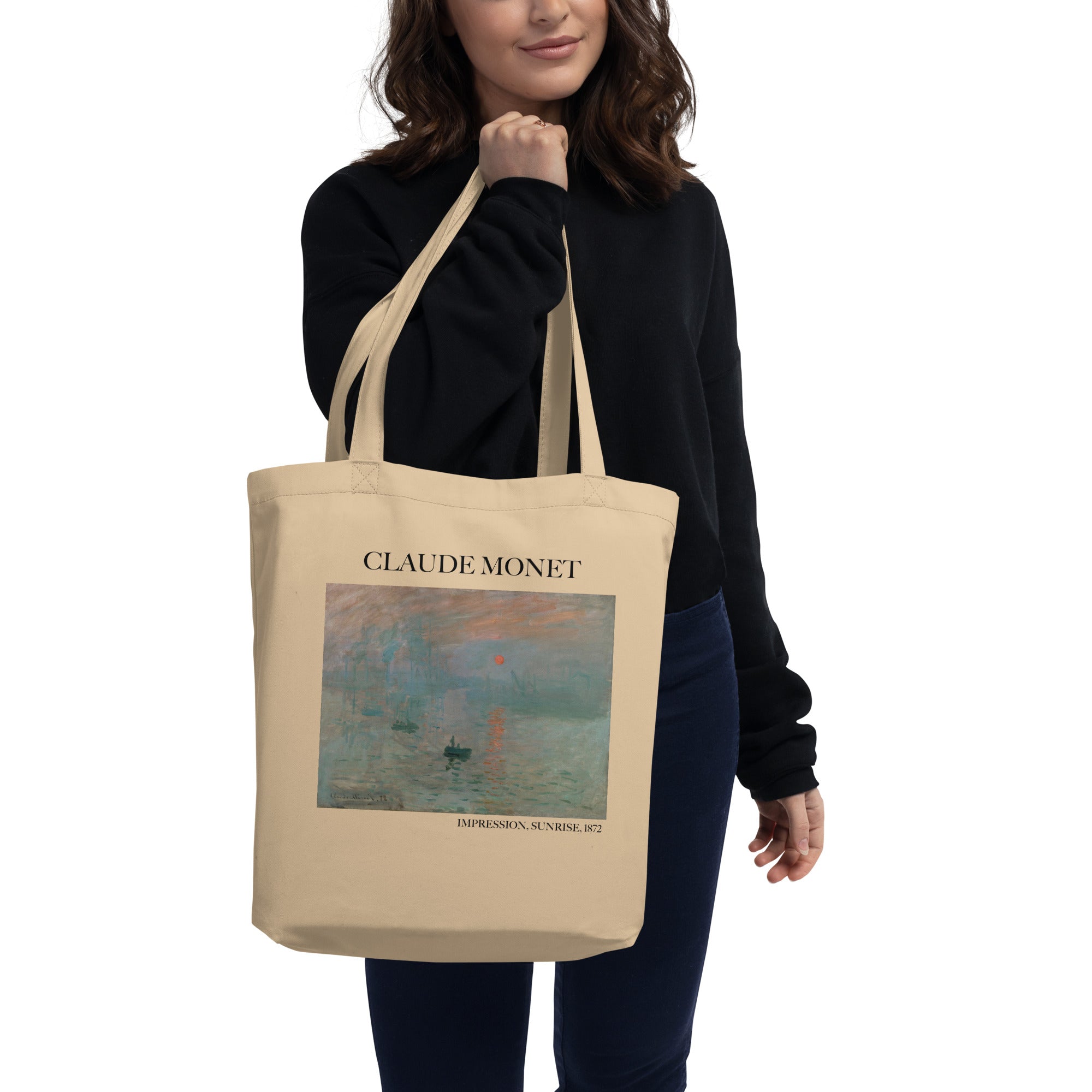 Claude Monet 'Impression, Sonnenaufgang' berühmtes Gemälde Tragetasche | Umweltfreundliche Kunst Tragetasche