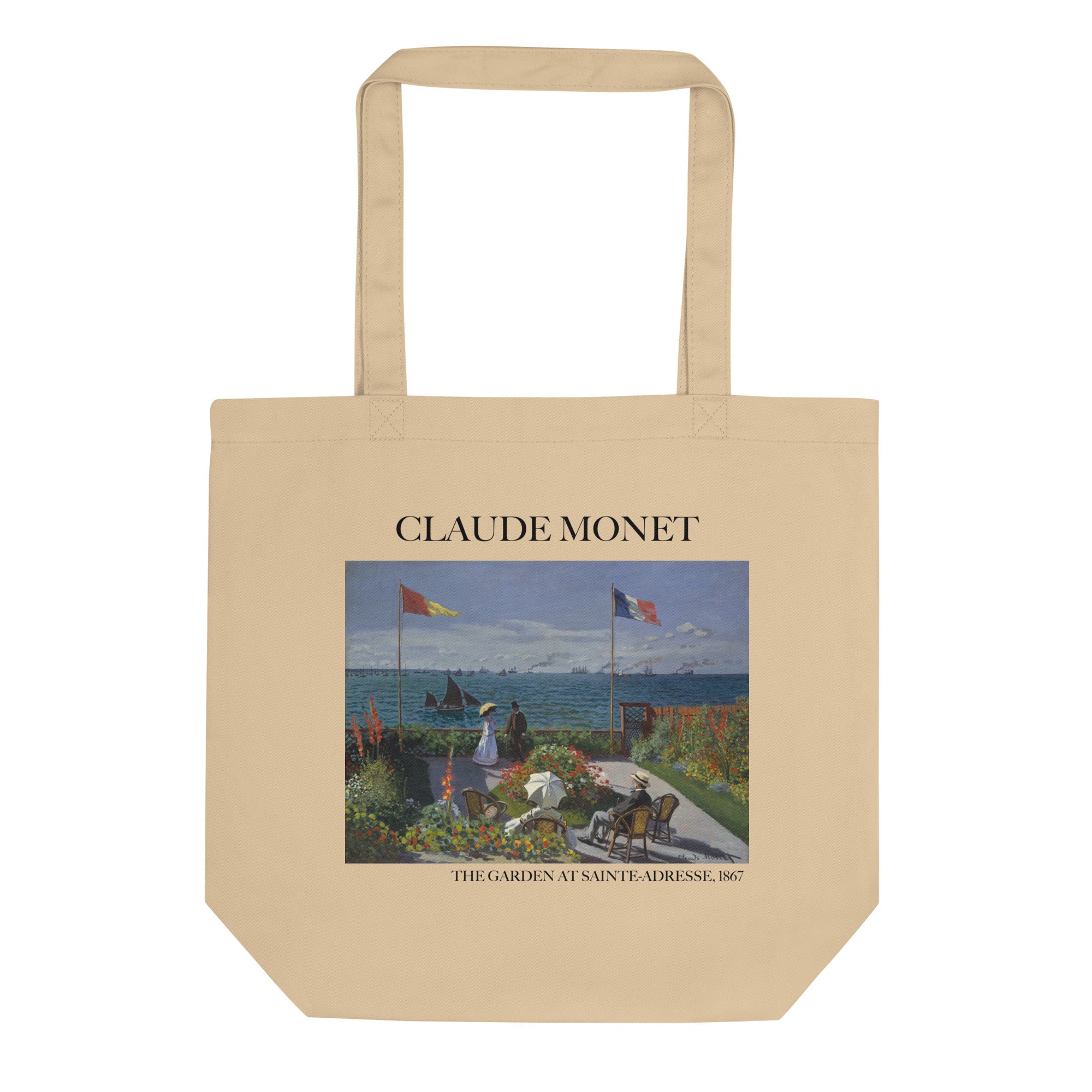 Claude Monet 'The Garden at Sainte-Adresse' Famous Painting Totebag | Eco Friendly Art Tote Bag