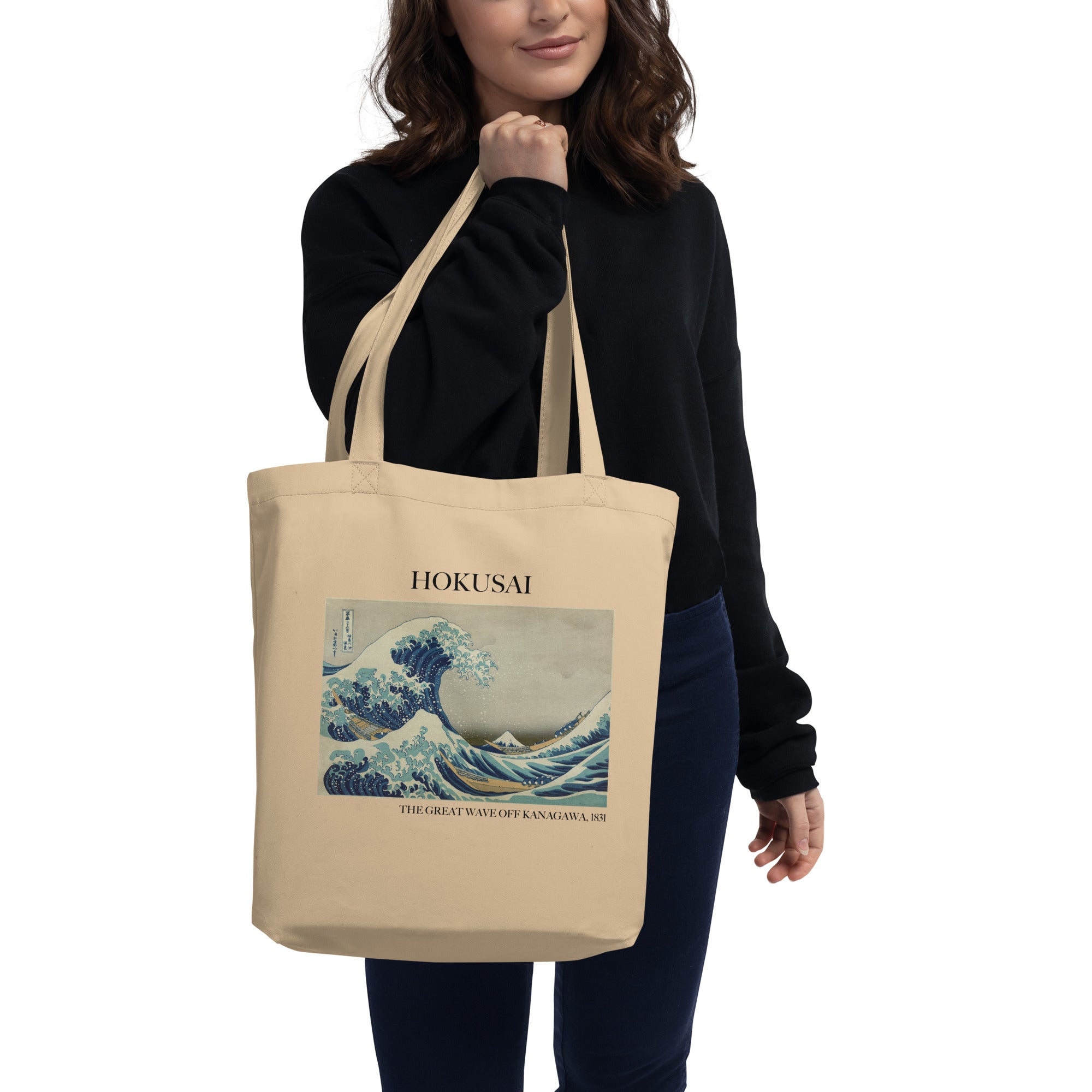 Hokusai 'Die große Welle vor Kanagawa' berühmtes Gemälde Tragetasche | Umweltfreundliche Kunst Tragetasche