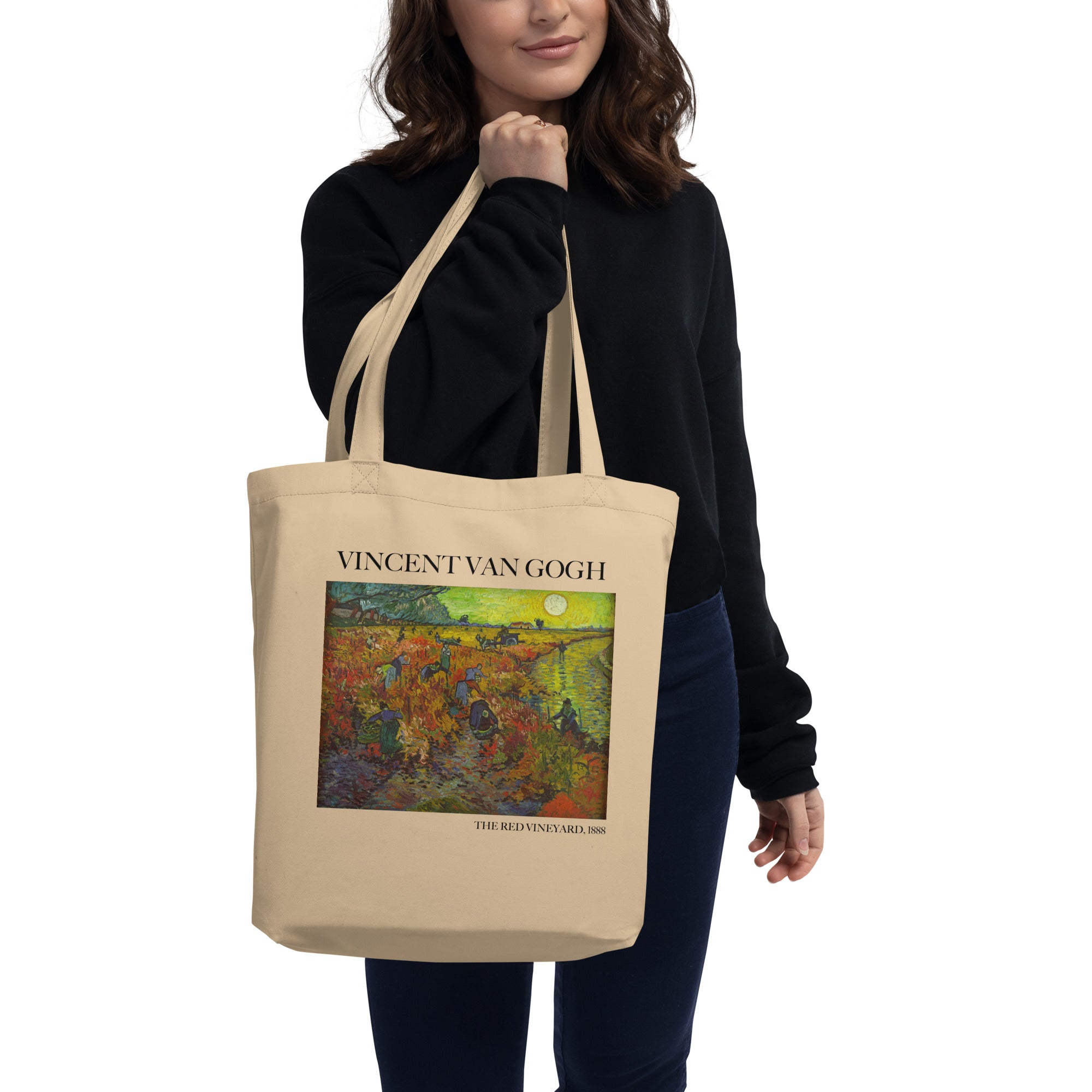 Vincent van Gogh 'The Red Vineyard' Famous Painting Totebag | Eco Friendly Art Tote Bag