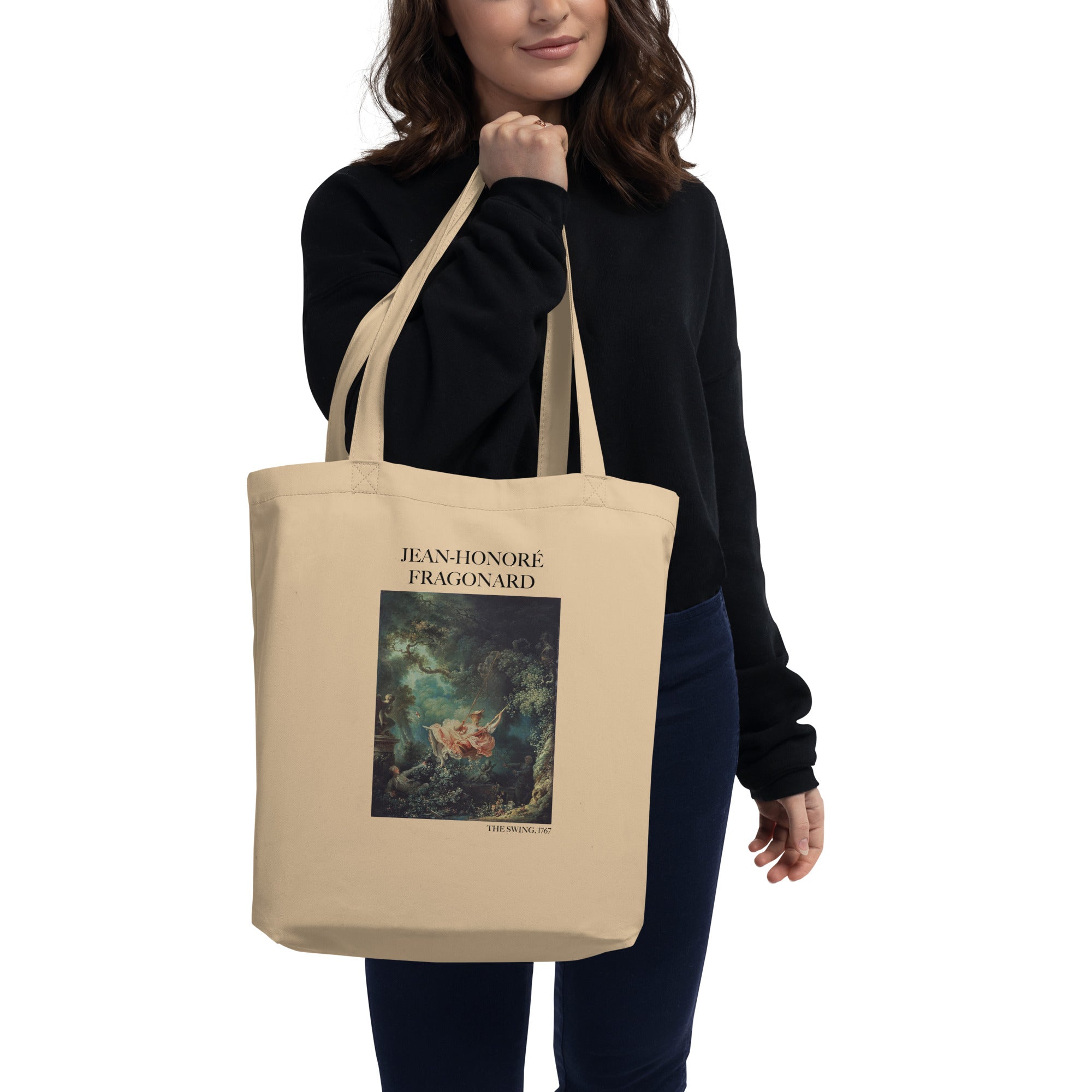 Jean-Honoré Fragonard 'The Swing' Famous Painting Totebag | Eco Friendly Art Tote Bag