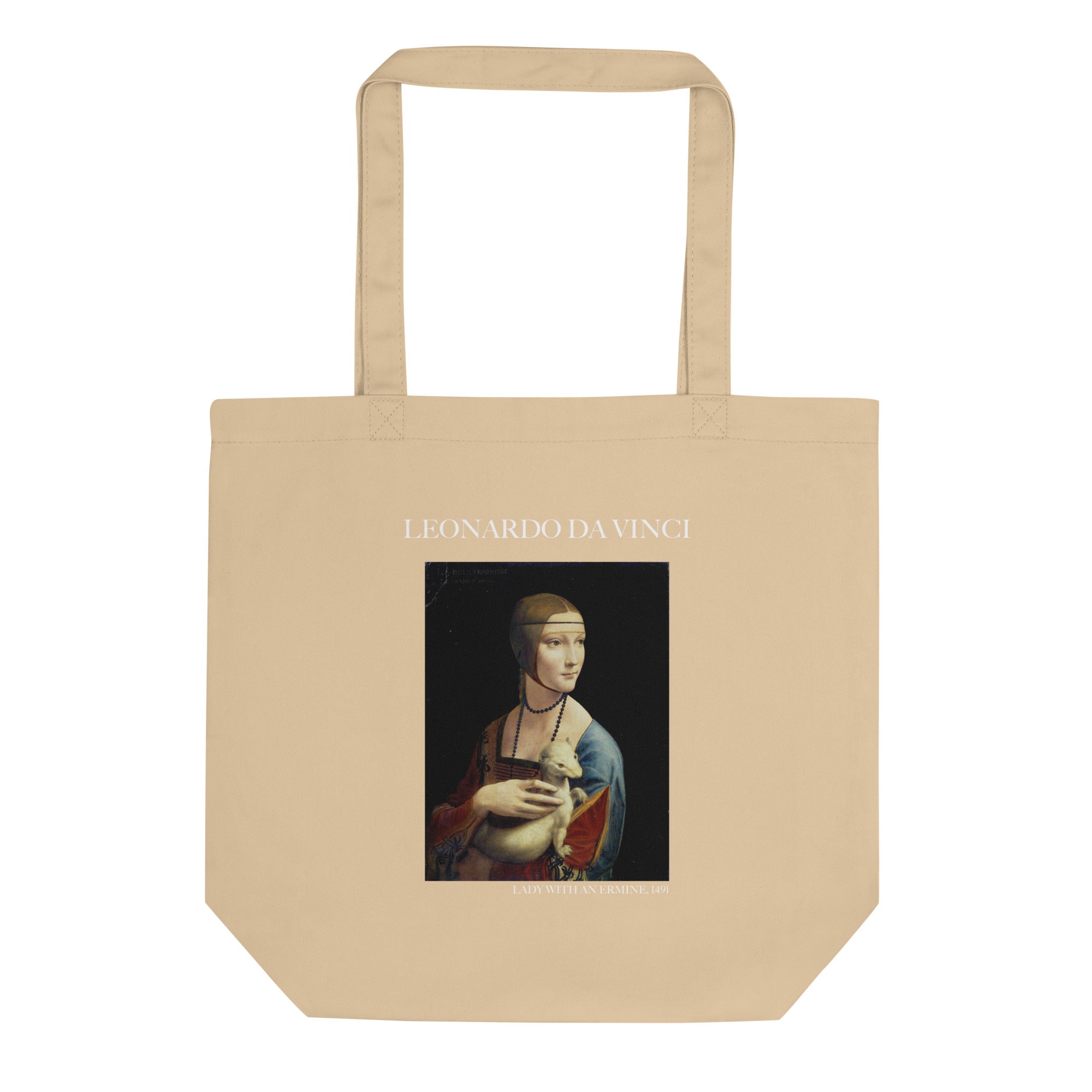 Leonardo da Vinci 'Lady with an Ermine' Famous Painting Totebag | Eco Friendly Art Tote Bag