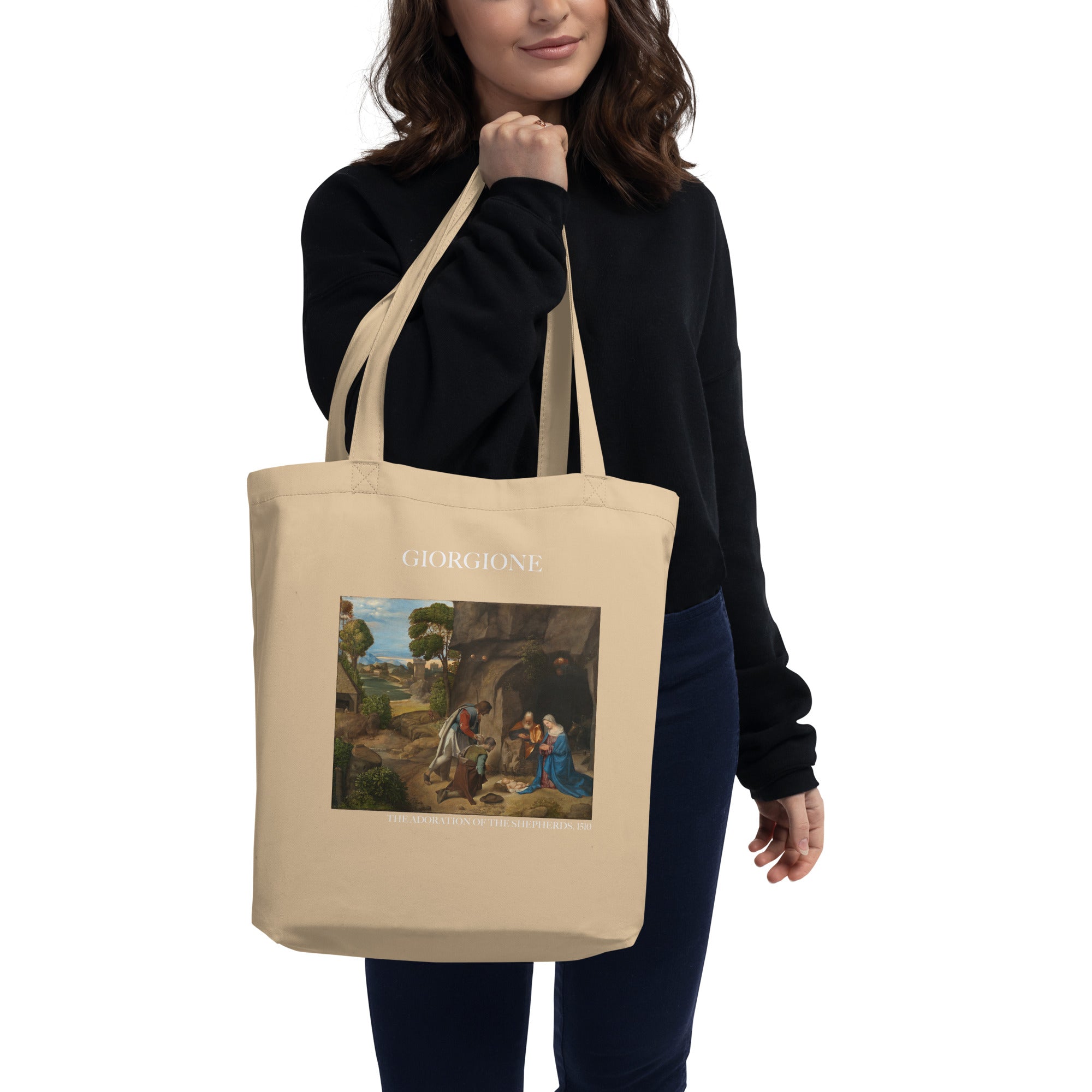 Giorgione 'The Adoration of the Shepherds' Famous Painting Totebag | Eco Friendly Art Tote Bag