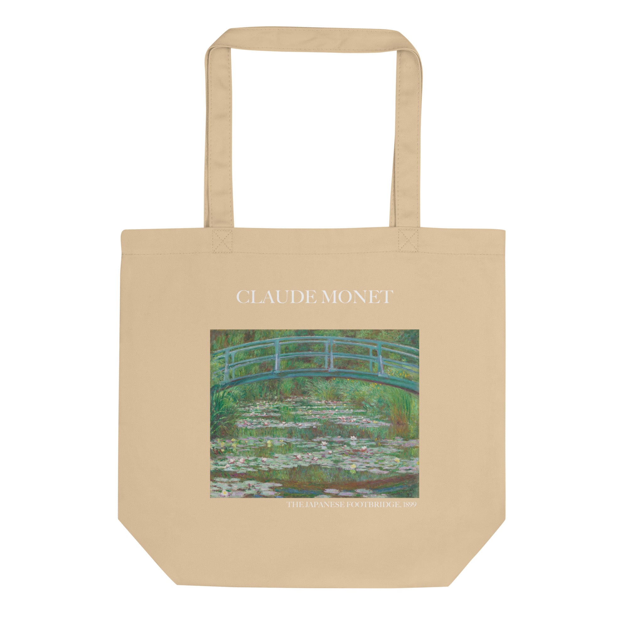 Claude Monet 'The Japanese Footbridge' Famous Painting Totebag | Eco Friendly Art Tote Bag