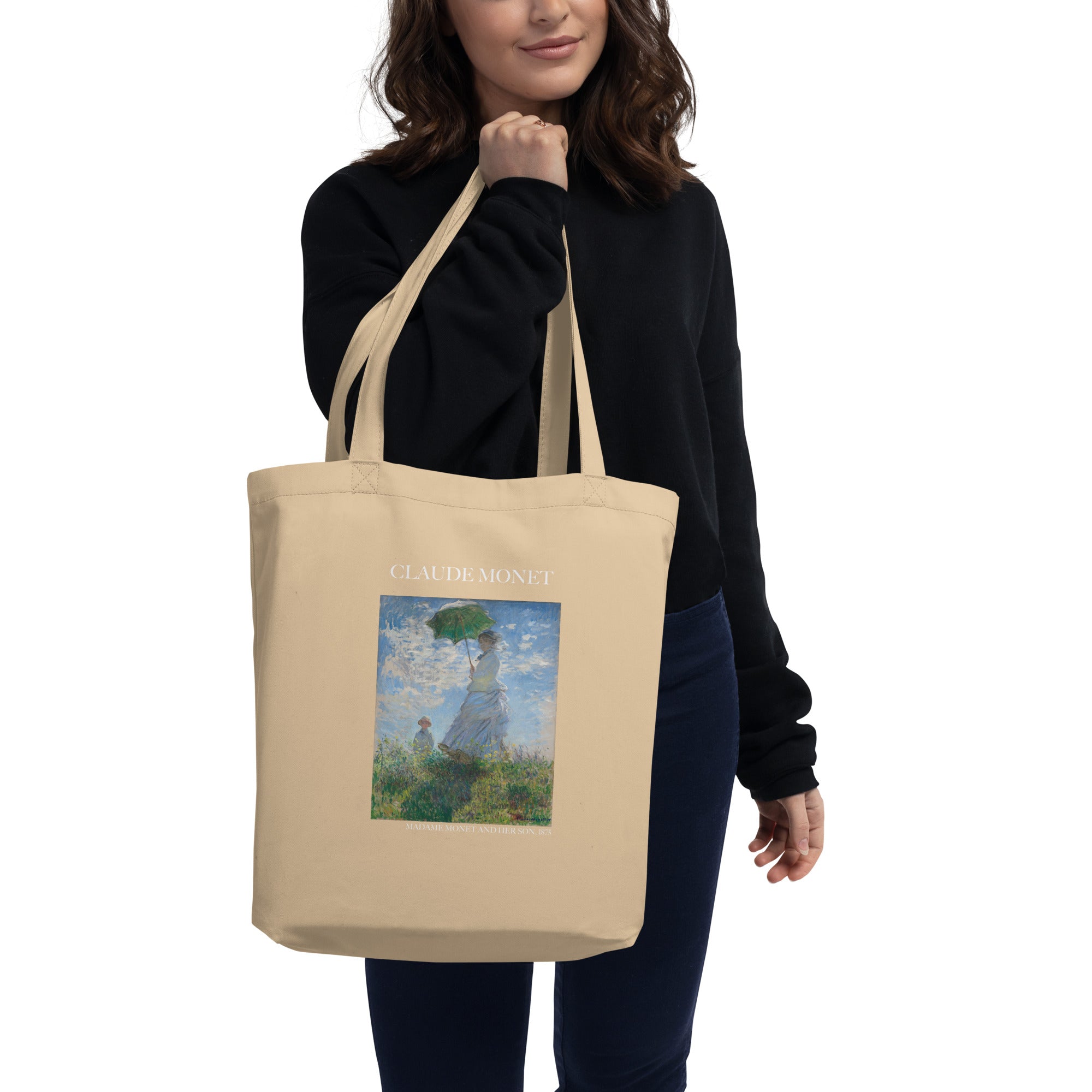 Claude Monet 'Madame Monet and Her Son' Famous Painting Totebag | Eco Friendly Art Tote Bag