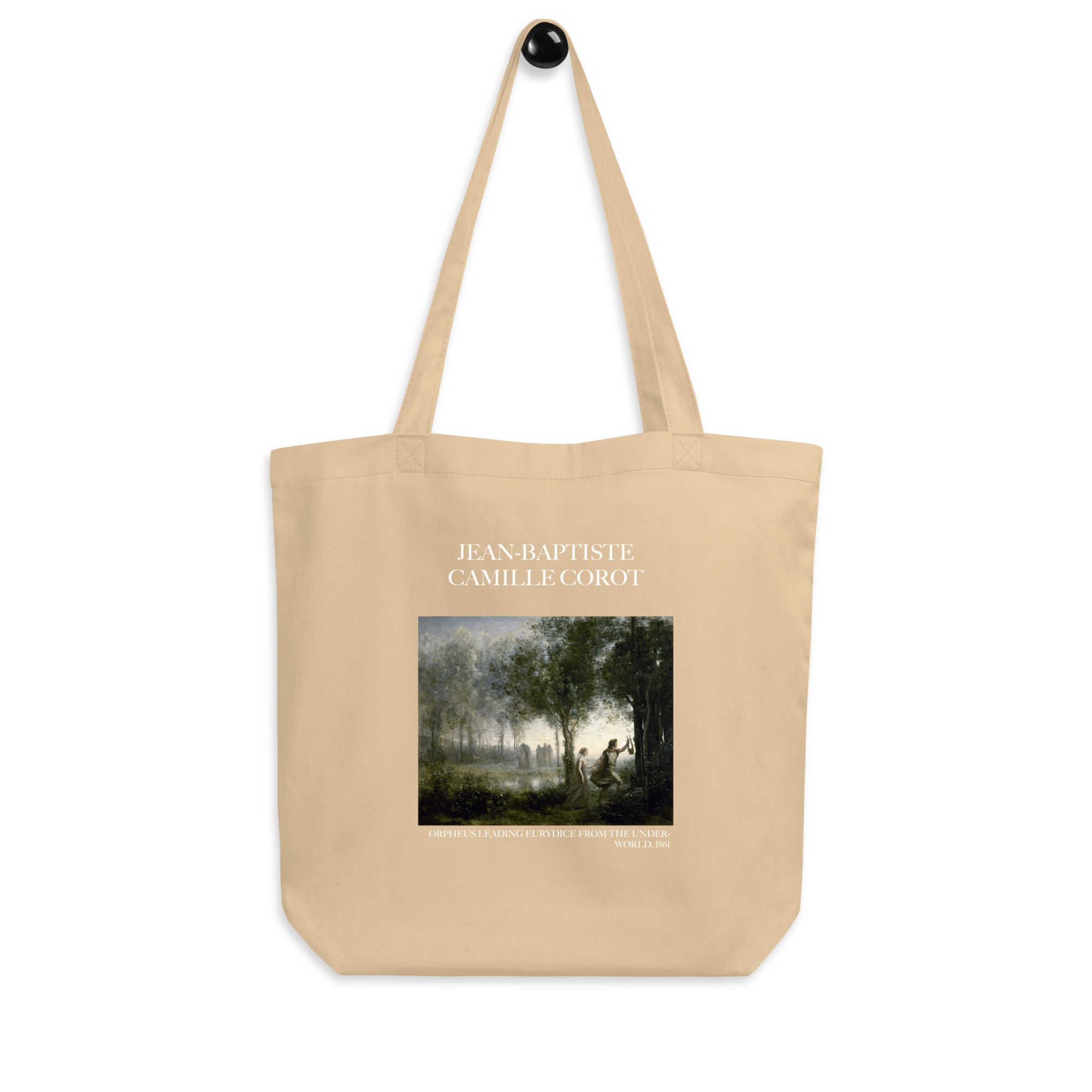 Jean-Baptiste Camille Corot 'Orpheus Leading Eurydice from the Underworld' Famous Painting Totebag | Eco Friendly Art Tote Bag