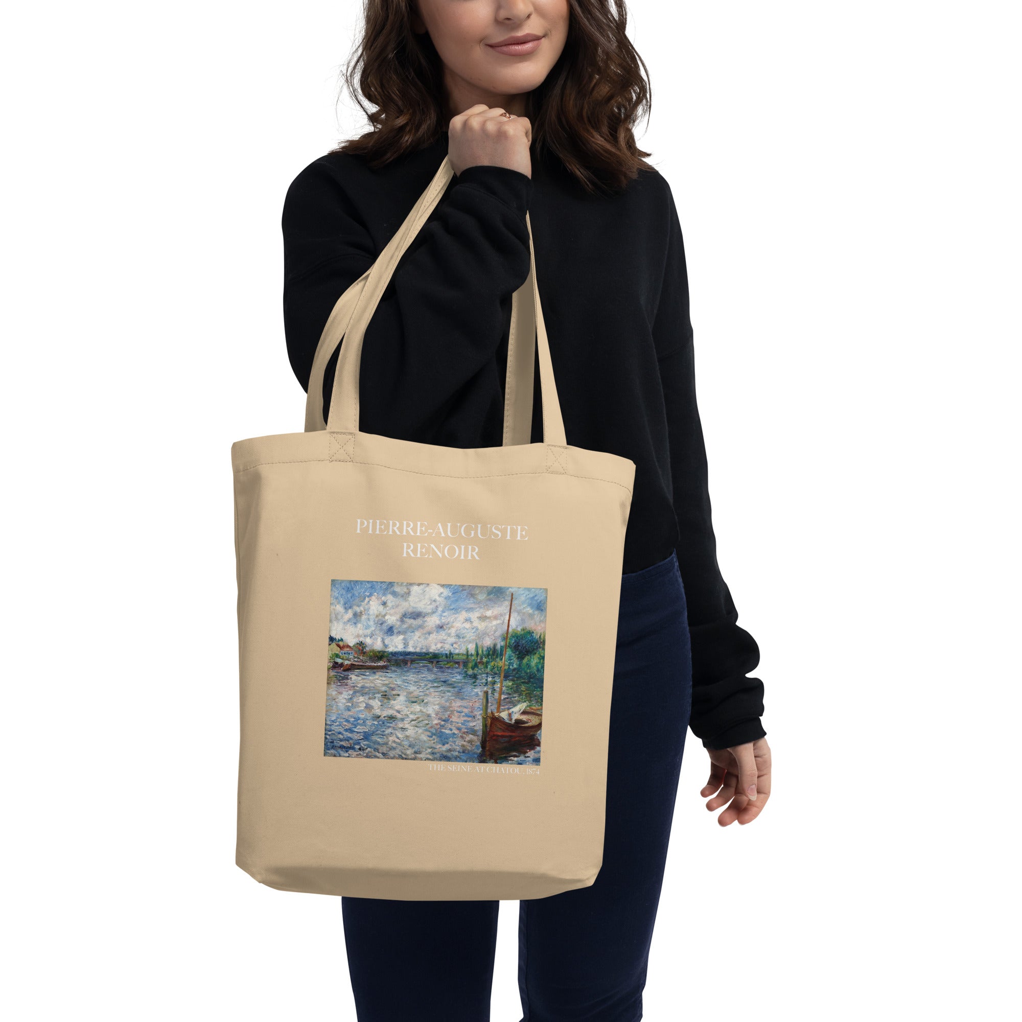 Pierre-Auguste Renoir 'The Seine at Chatou' Famous Painting Totebag | Eco Friendly Art Tote Bag