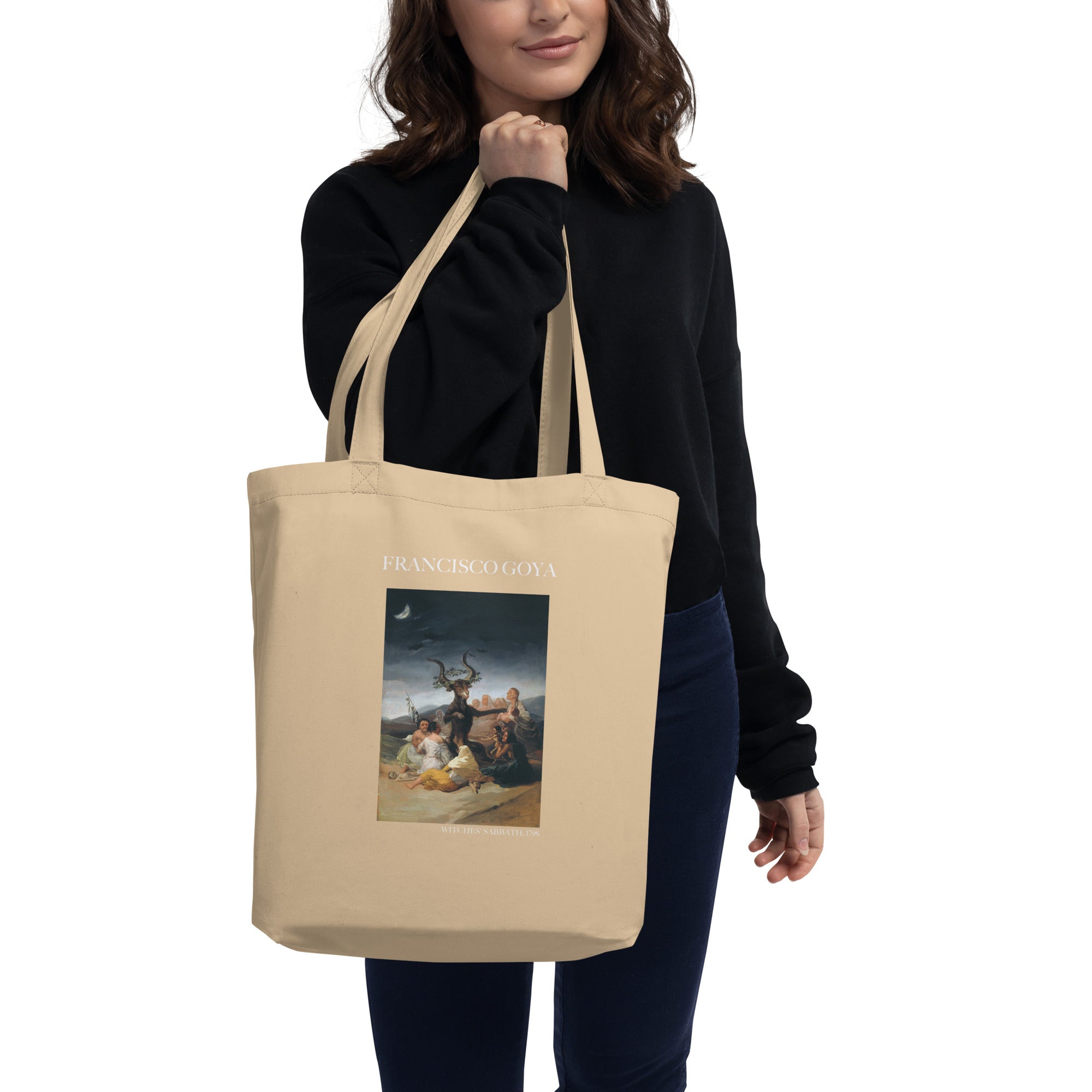 Francisco Goya 'Hexensabbat' berühmtes Gemälde Tote Bag | Umweltfreundliche Kunst Tote Bag