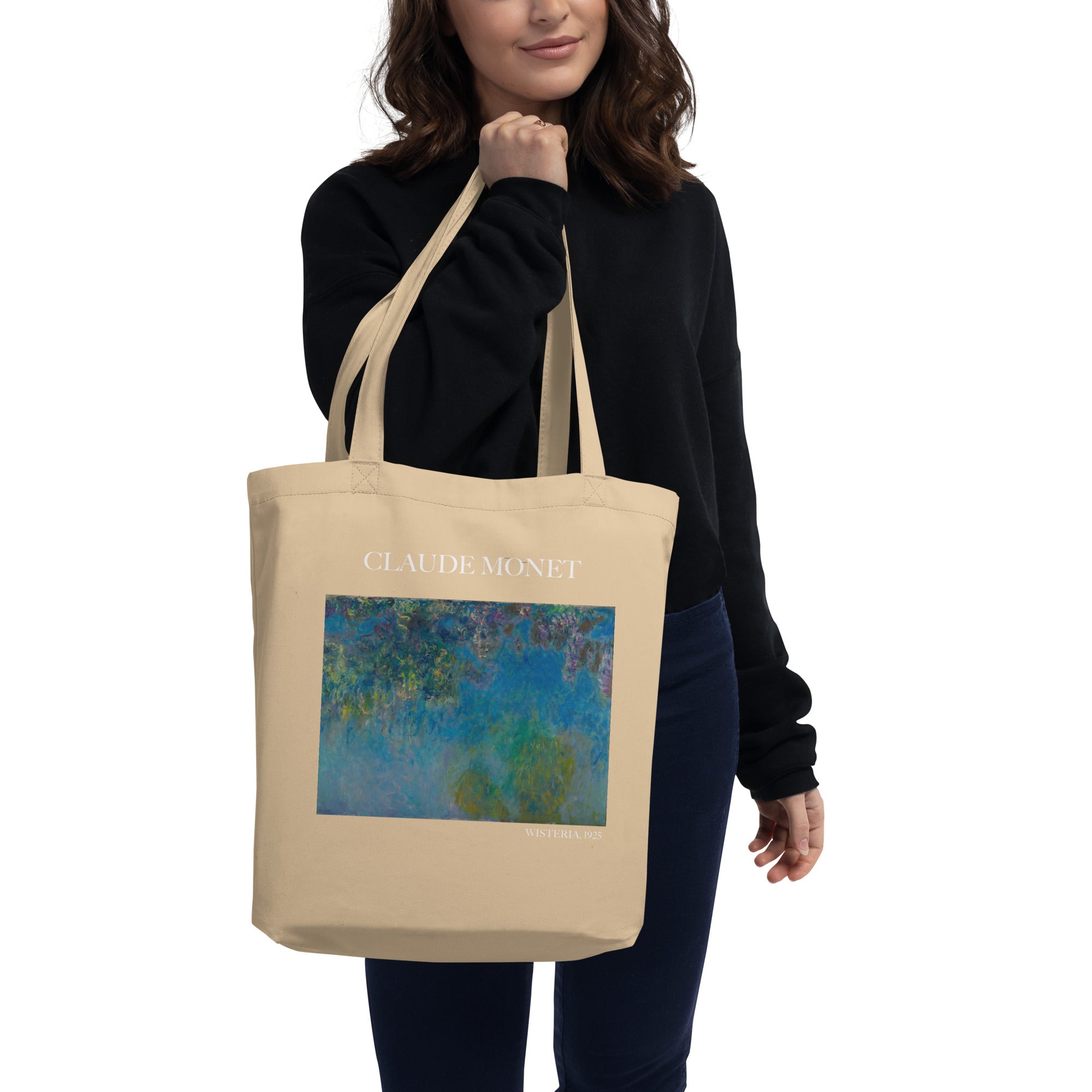 Claude Monet 'Wisteria' berühmtes Gemälde Tragetasche | Umweltfreundliche Kunst Tragetasche