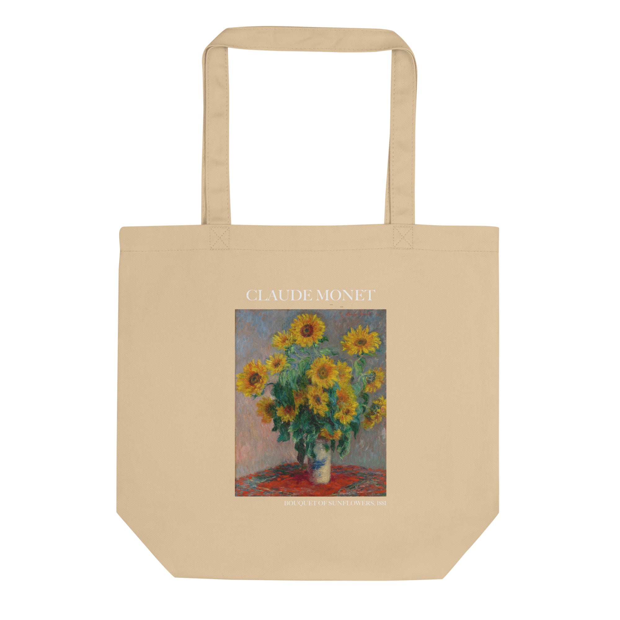 Claude Monet 'Bouquet of Sunflowers' Famous Painting Totebag | Eco Friendly Art Tote Bag