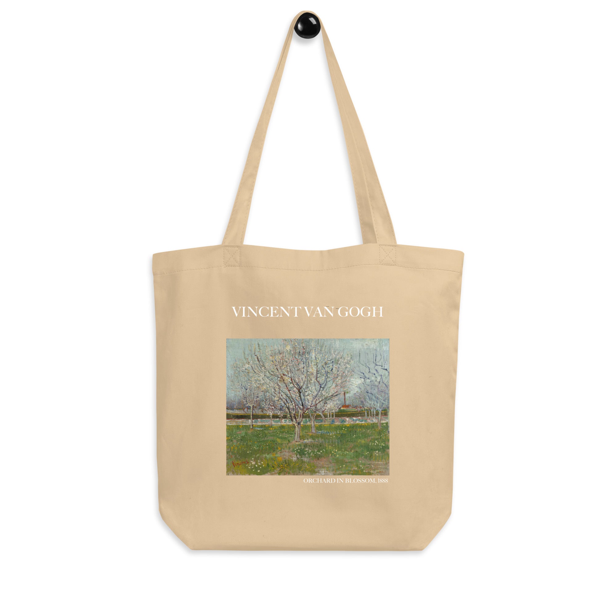 Einkaufstasche „Obstgarten in Blüte“ von Vincent van Gogh, berühmtes Gemälde, umweltfreundliche Kunst-Einkaufstasche