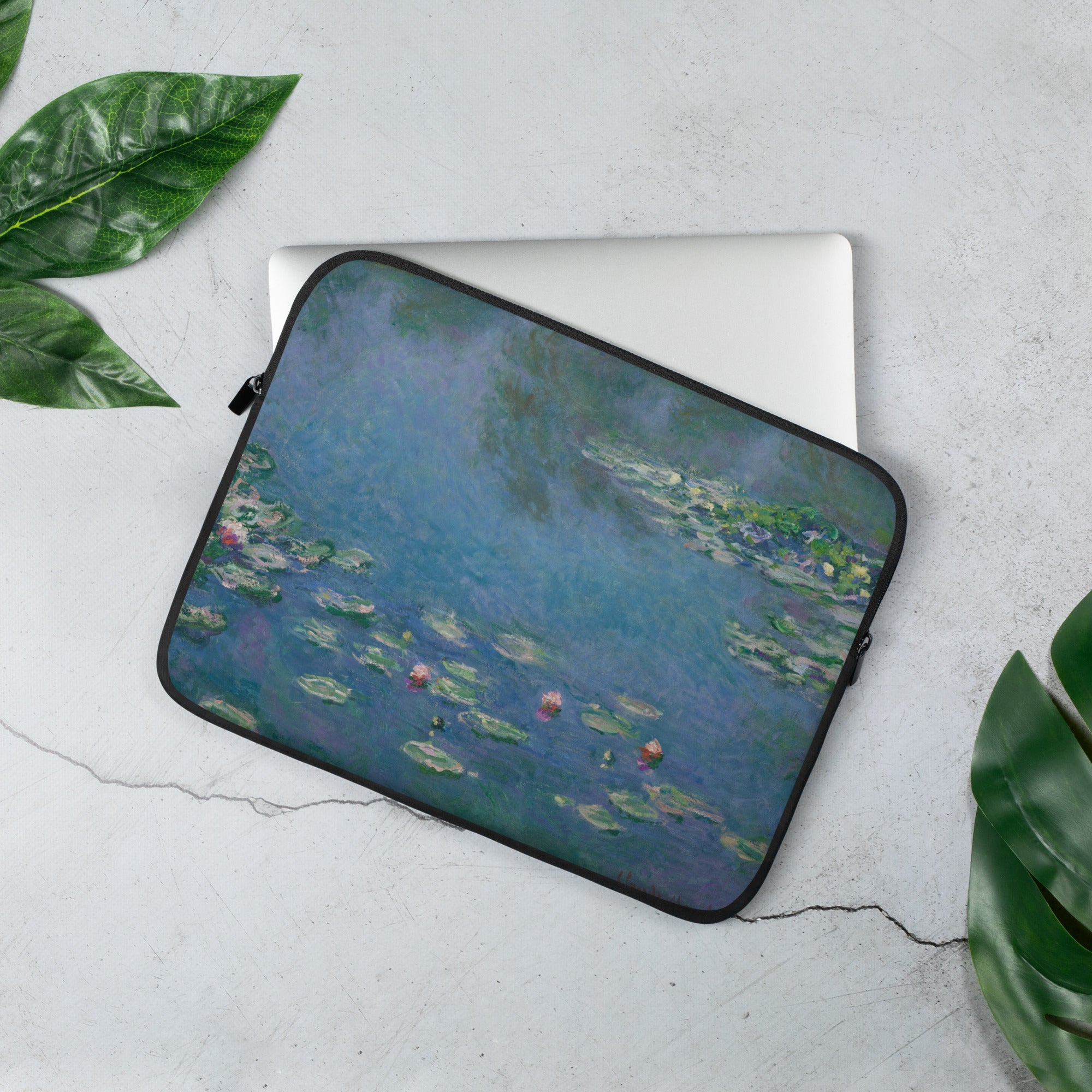 Claude Monet 'Water Lilies' Famous Painting Laptop Sleeve | Premium Art Laptop Sleeve
