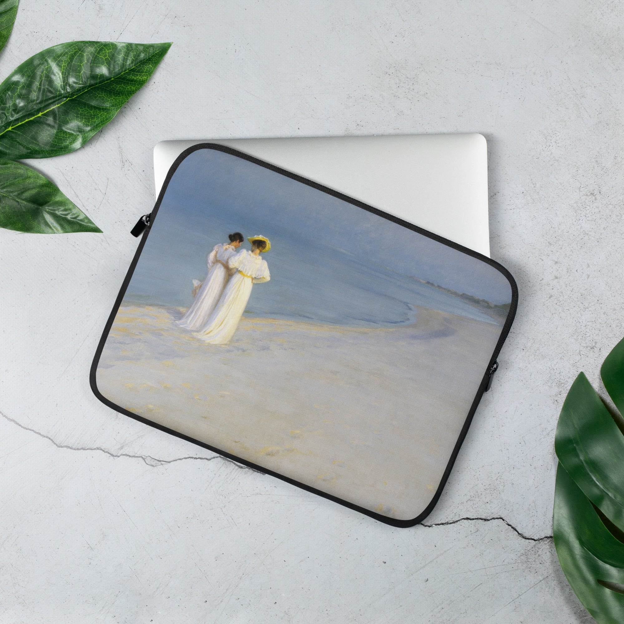 P.S. Krøyer 'Summer Evening on Skagen's Southern Beach' Famous Painting Laptop Sleeve | Premium Art Laptop Sleeve