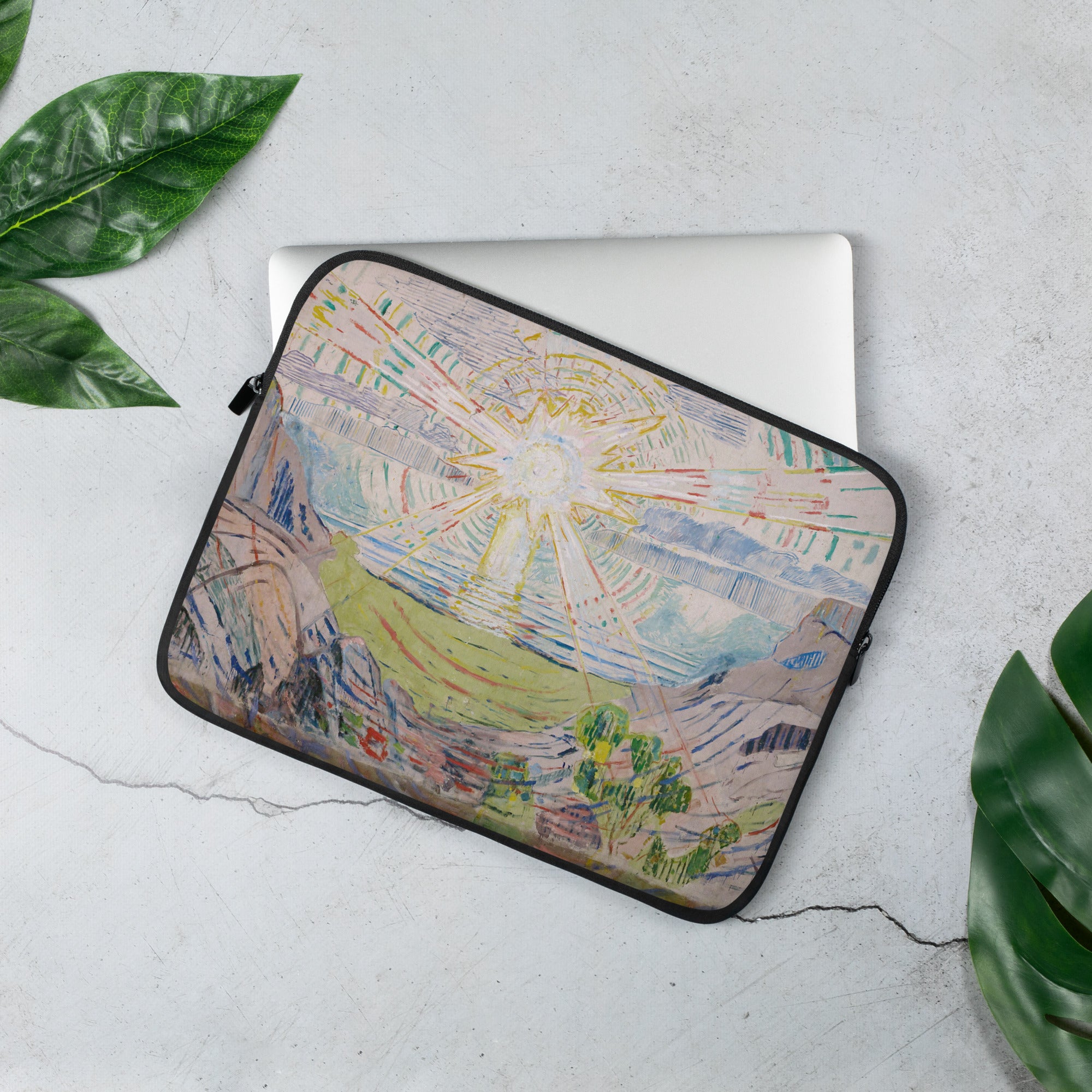 Edvard Munch 'The Sun' Famous Painting Laptop Sleeve | Premium Art Laptop Sleeve