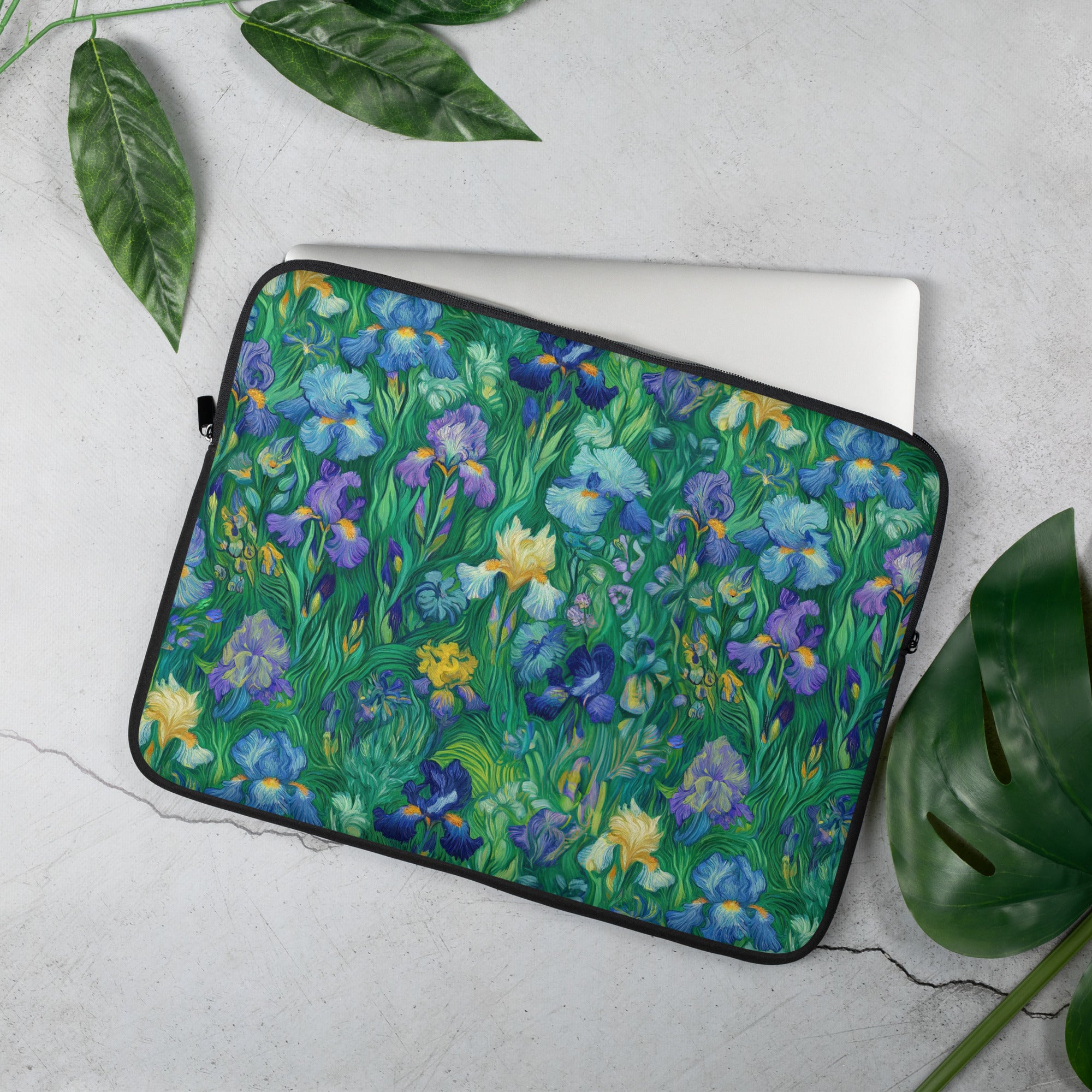 Laptophülle mit berühmtem Gemälde „Iris“ von Vincent van Gogh | Hochwertige Kunst-Laptophülle 13"/15"