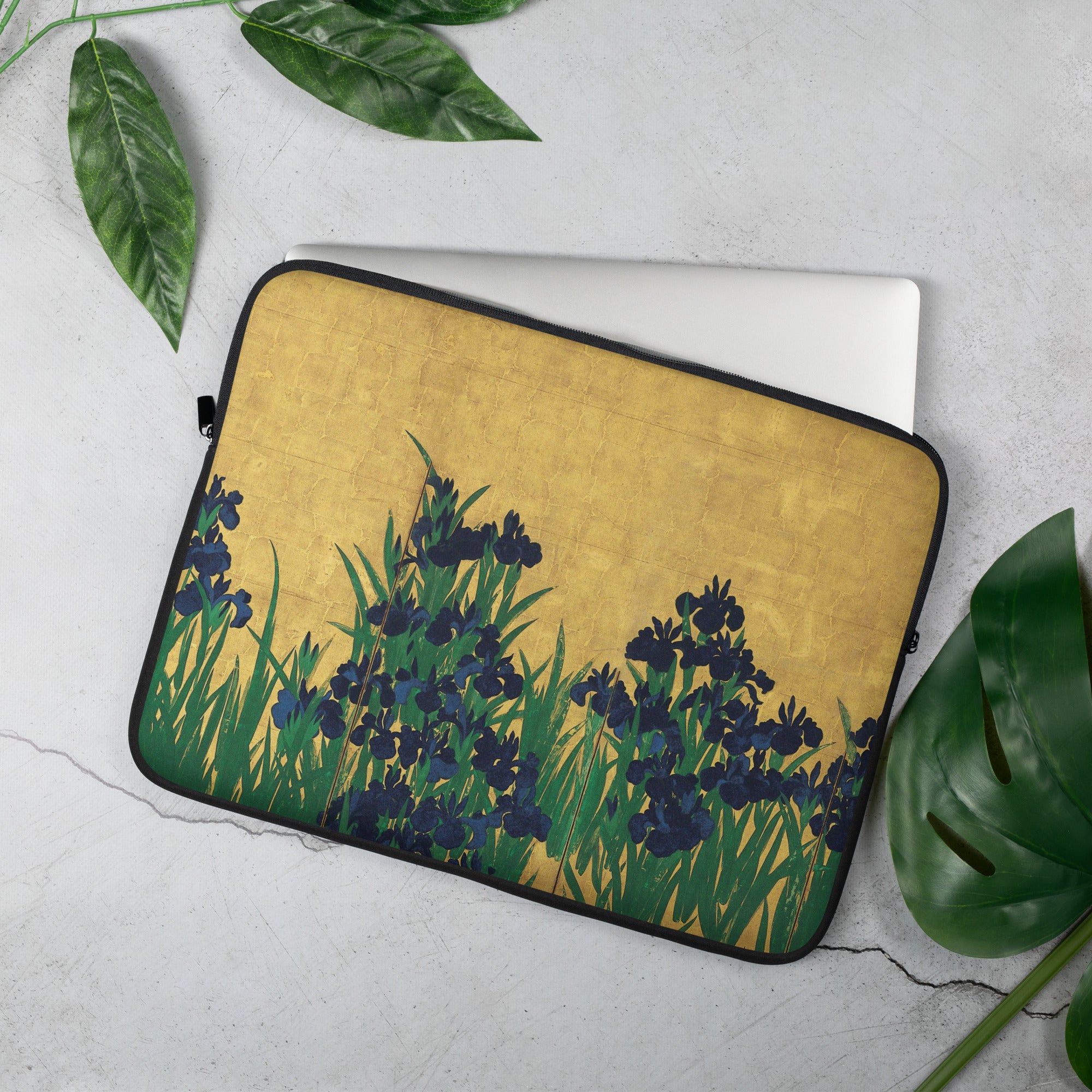 Ogata Kōrin ‘Irises’ Famous Painting Laptop Sleeve | Premium Art Laptop Sleeve