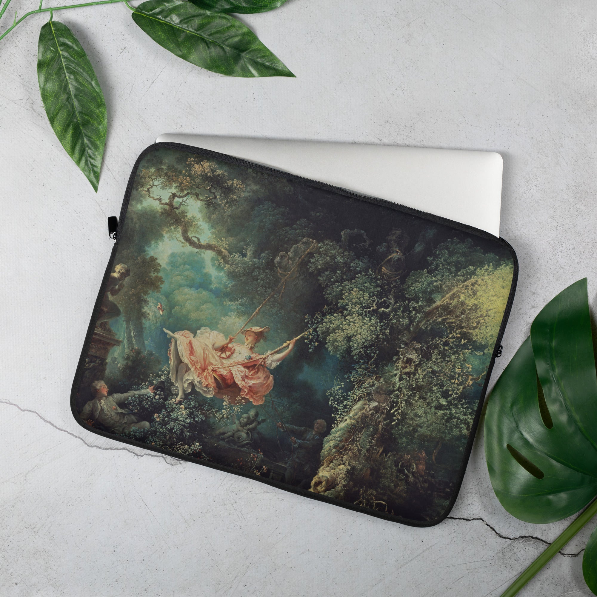 Laptophülle mit berühmtem Gemälde „Die Schaukel“ von Jean-Honoré Fragonard | Hochwertige Kunst-Laptophülle