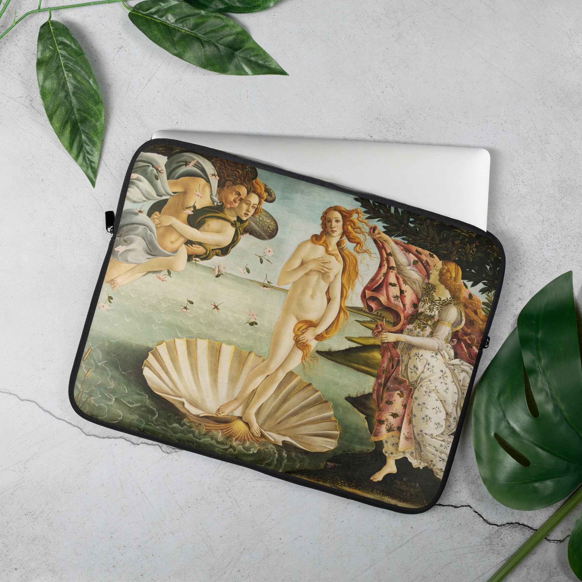 Laptophülle mit berühmtem Gemälde „Die Geburt der Venus“ von Sandro Botticelli | Premium-Kunst-Laptophülle