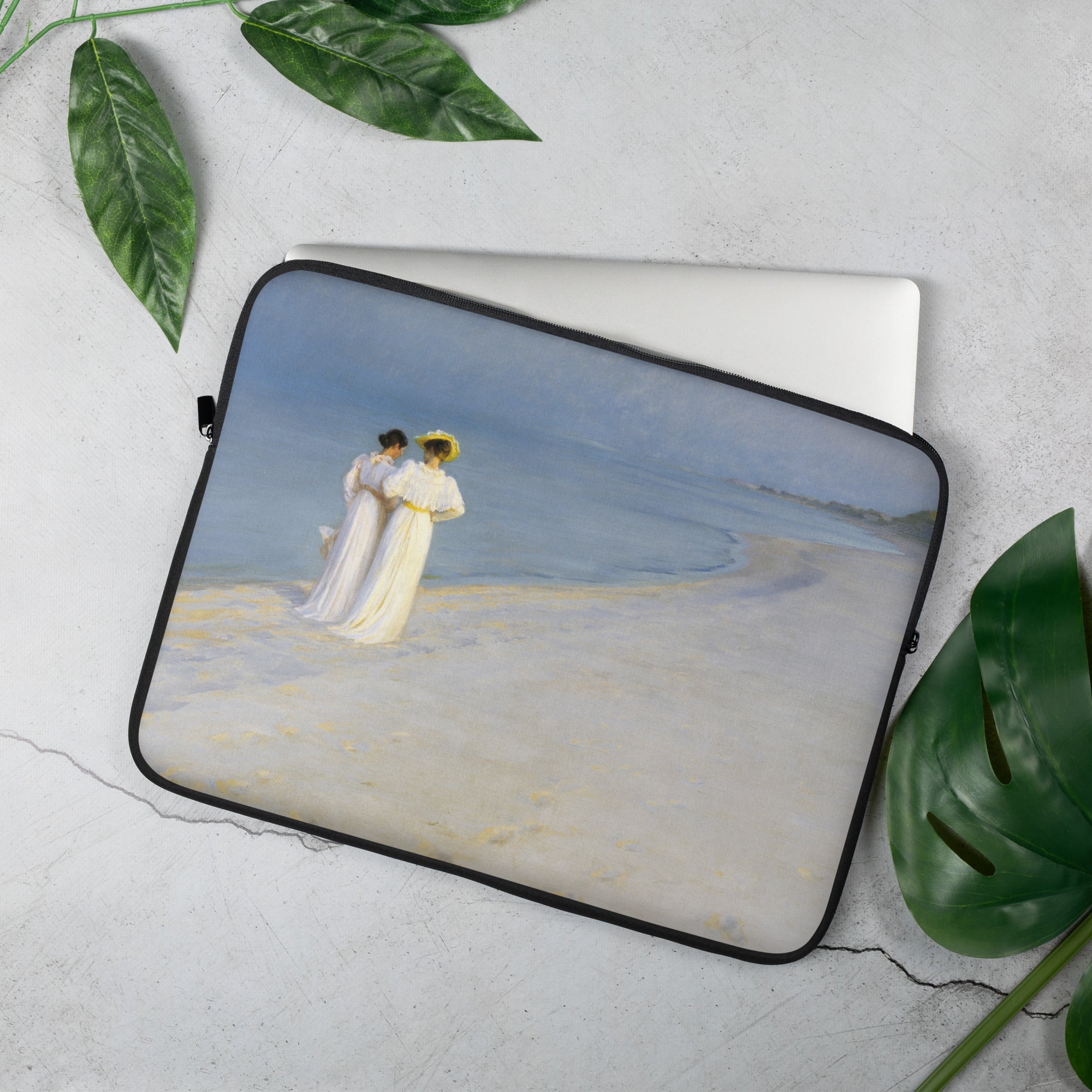 P.S. Krøyer 'Summer Evening on Skagen's Southern Beach' Famous Painting Laptop Sleeve | Premium Art Laptop Sleeve