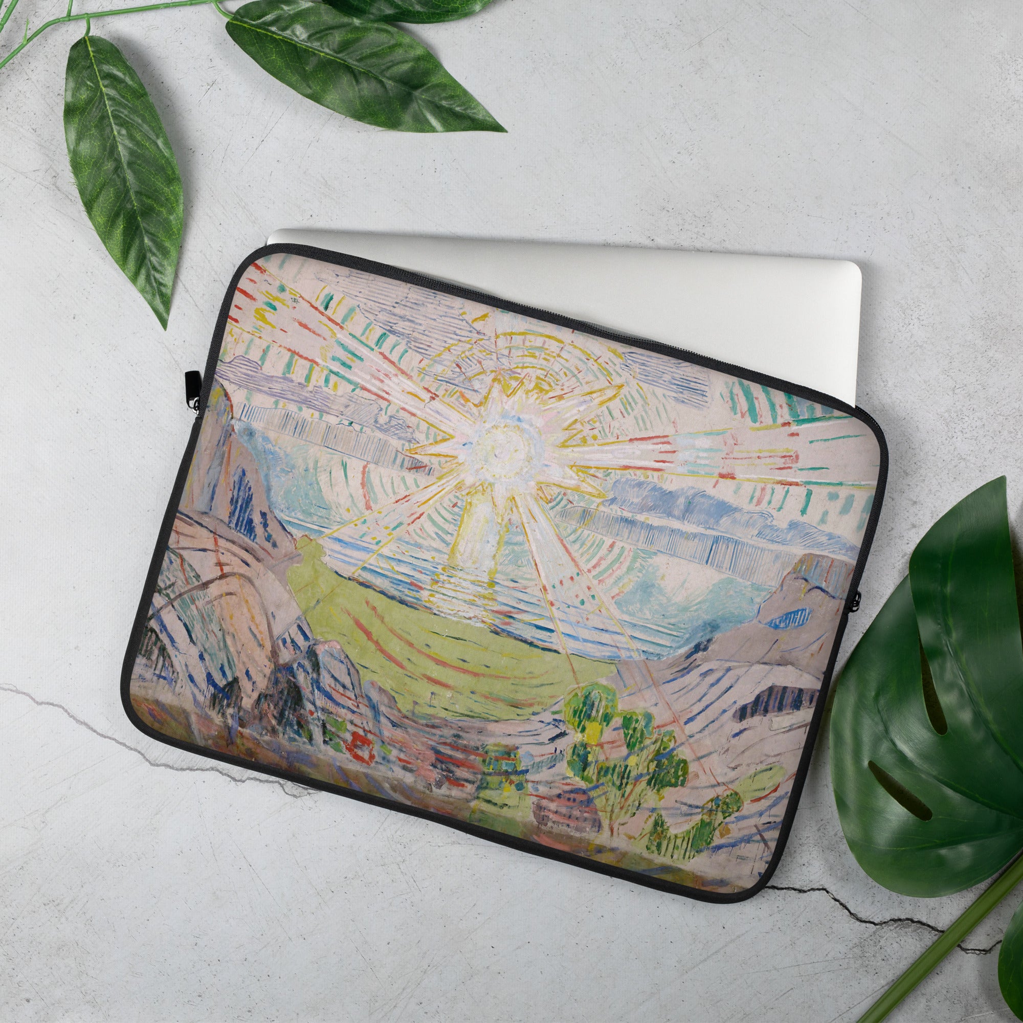 Edvard Munch 'The Sun' Famous Painting Laptop Sleeve | Premium Art Laptop Sleeve