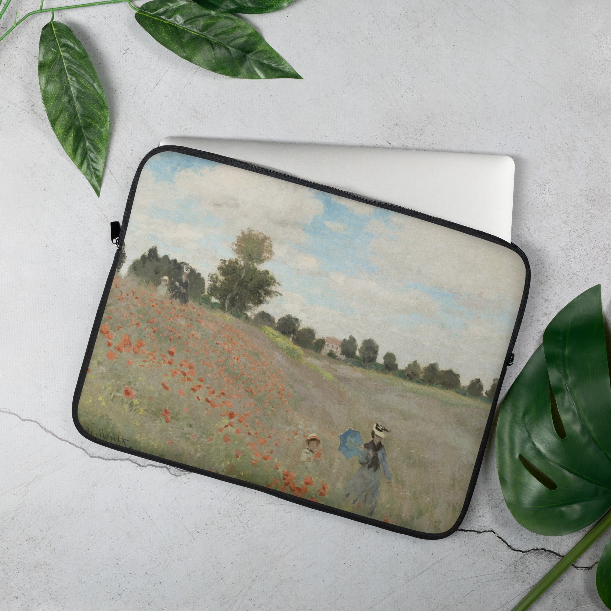 Claude Monet 'Poppies' Famous Painting Laptop Sleeve | Premium Art Laptop Sleeve