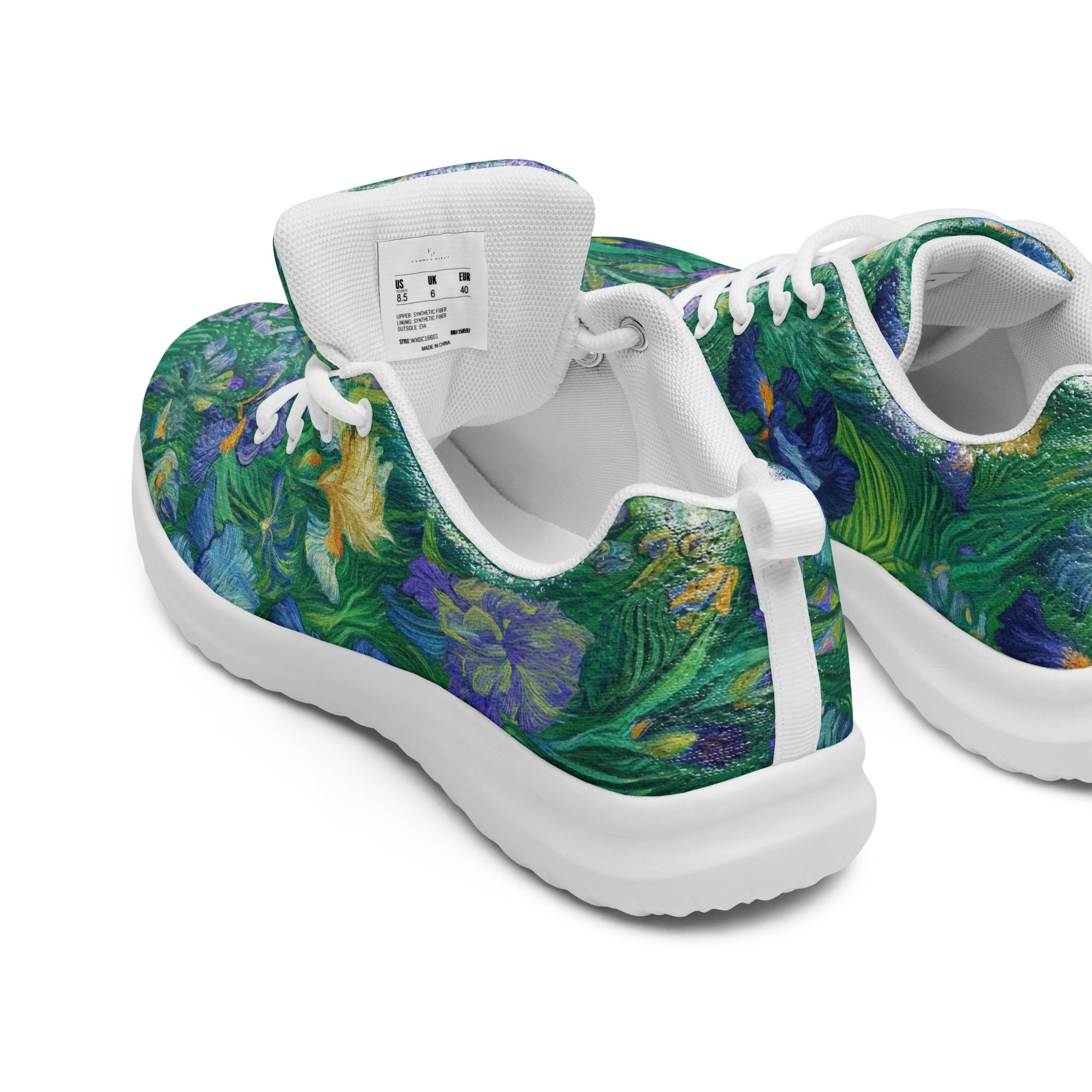 Vincent van Gogh 'Irises' Lightweight Athletic Running Shoes | Premium Art Sneakers for Men