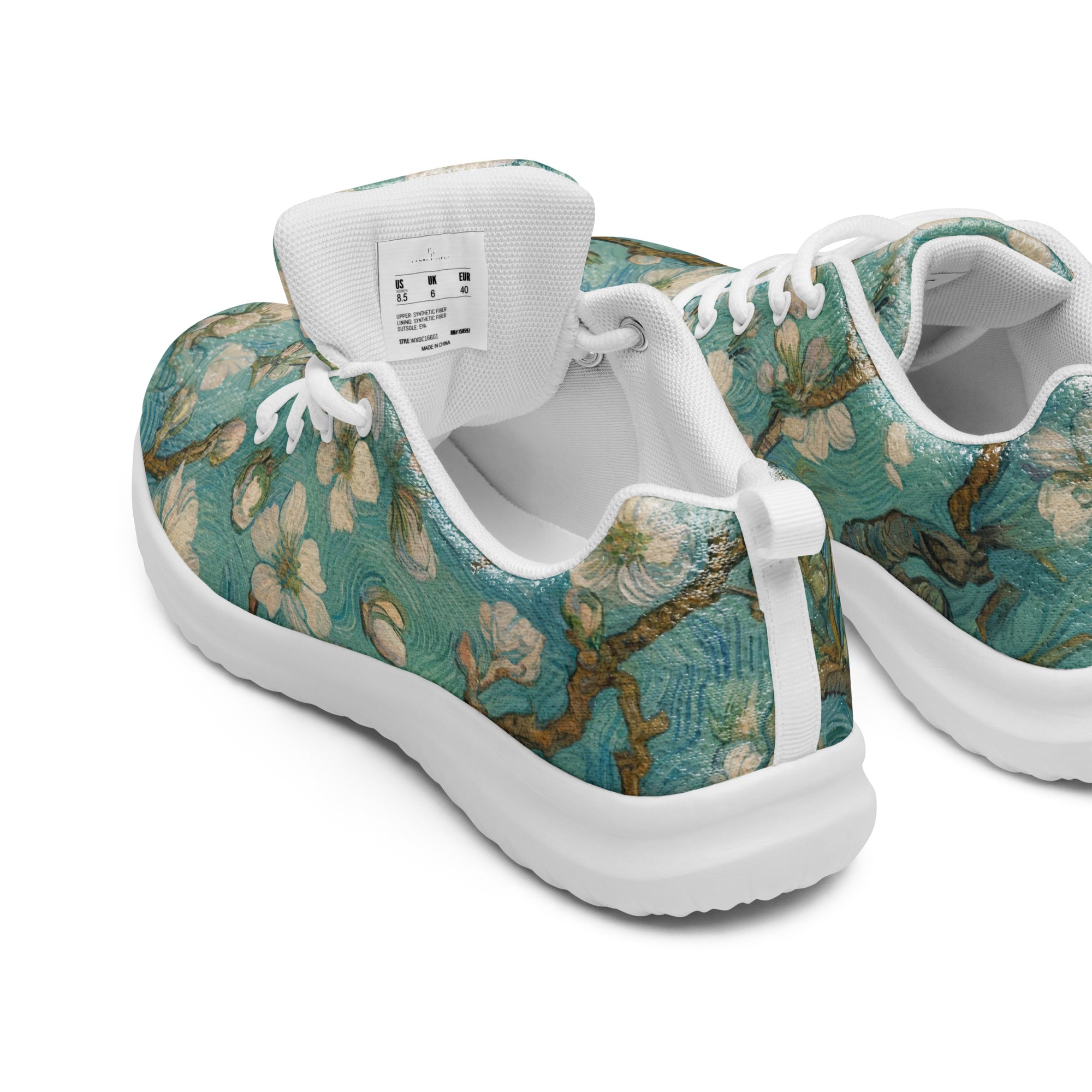 Vincent van Gogh 'Almond Blossom' Lightweight Athletic Running Shoes | Premium Art Sneakers for Men