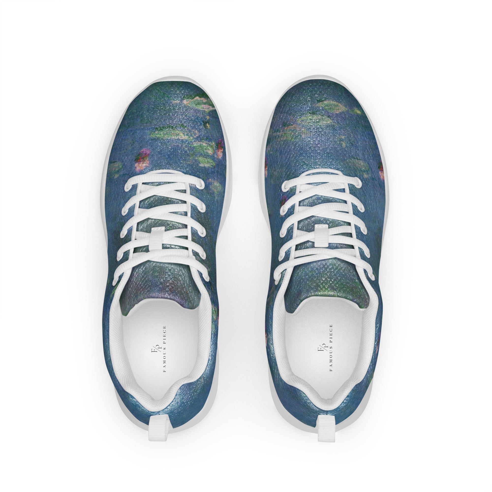 Claude Monet 'Water Lilies' Lightweight Athletic Running Shoes | Premium Art Sneakers for Men