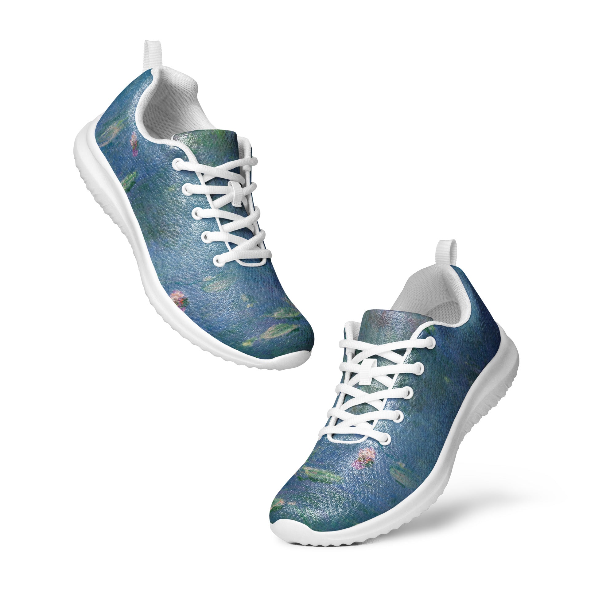 Claude Monet 'Water Lilies' Lightweight Athletic Running Shoes | Premium Art Sneakers for Men