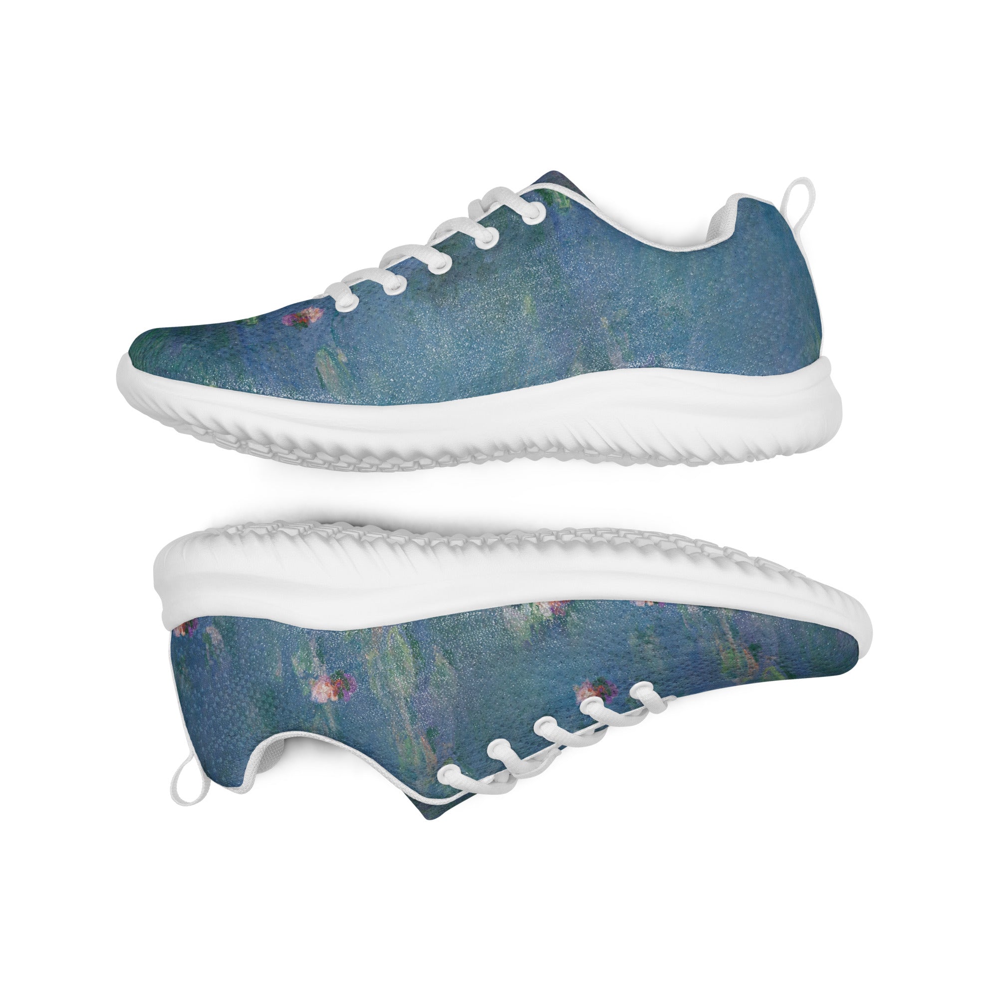 Claude Monet 'Water Lilies' Lightweight Athletic Running Shoes | Premium Art Sneakers for Men