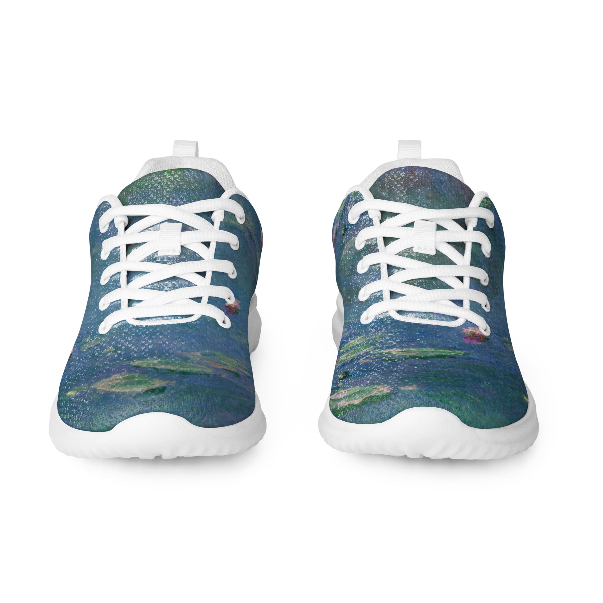 Claude Monet 'Water Lilies' Lightweight Athletic Running Shoes | Premium Art Sneakers for Men