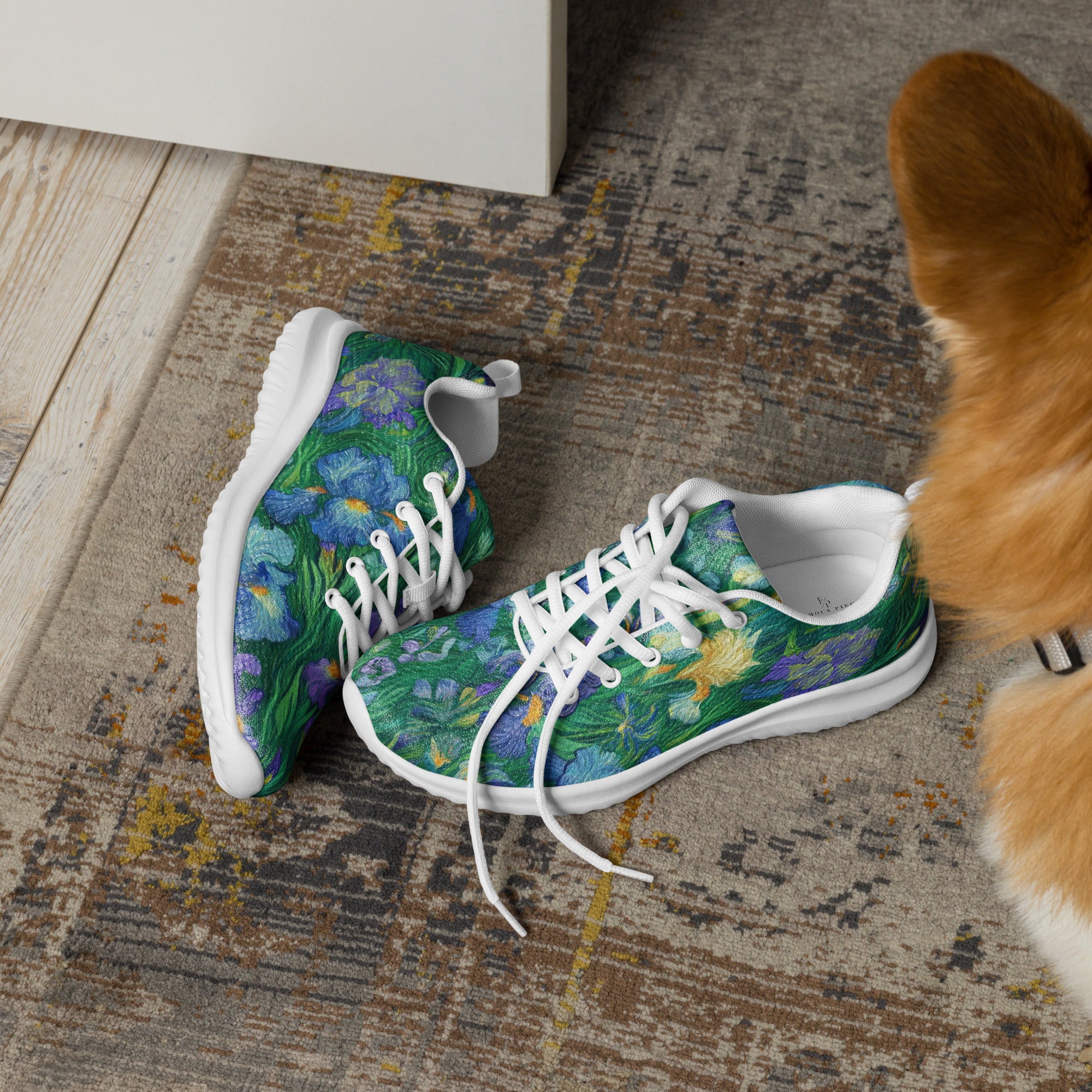 Vincent van Gogh 'Irises' Lightweight Athletic Running Shoes | Premium Art Sneakers for Men