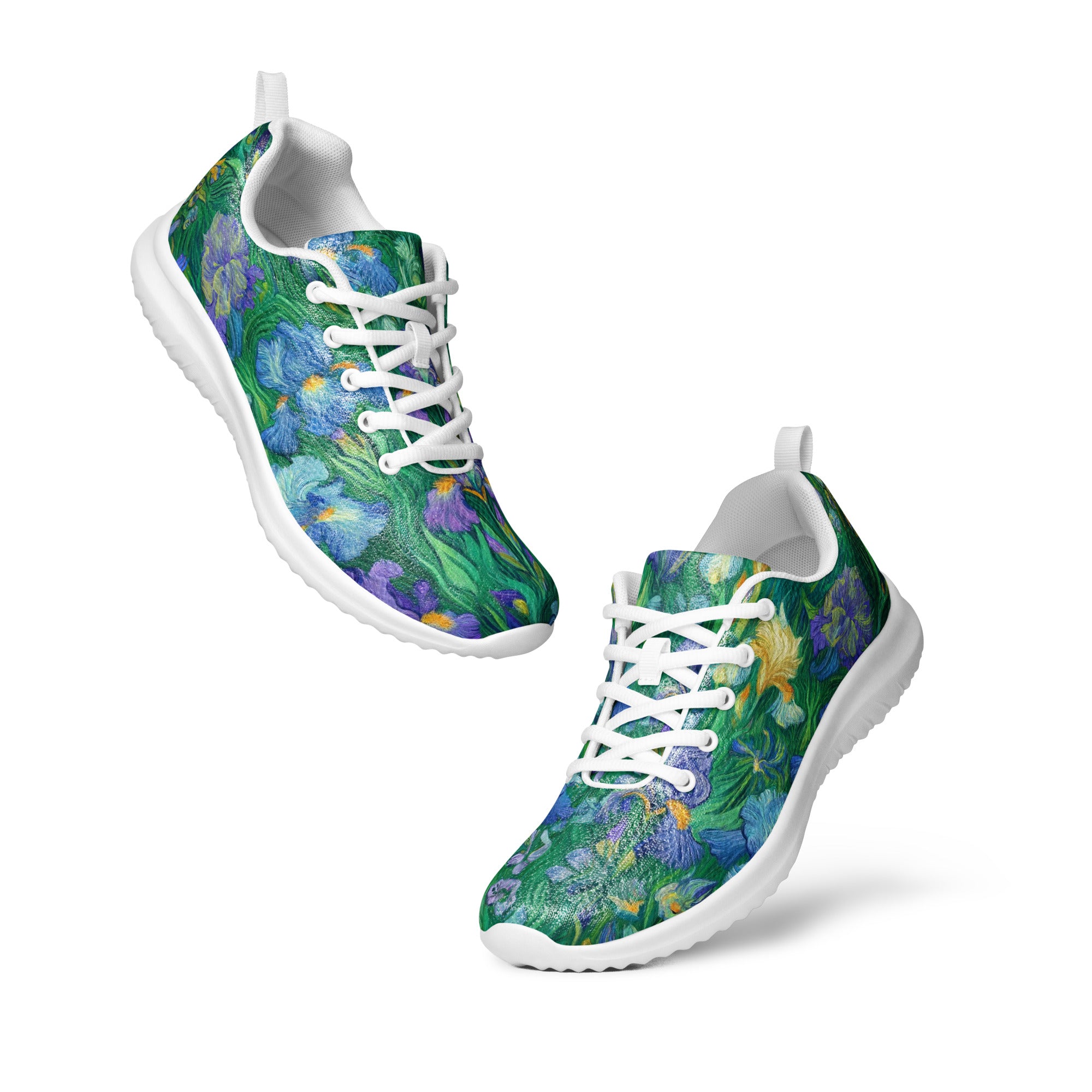 Vincent van Gogh 'Irises' Lightweight Athletic Running Shoes | Premium Art Sneakers for Men