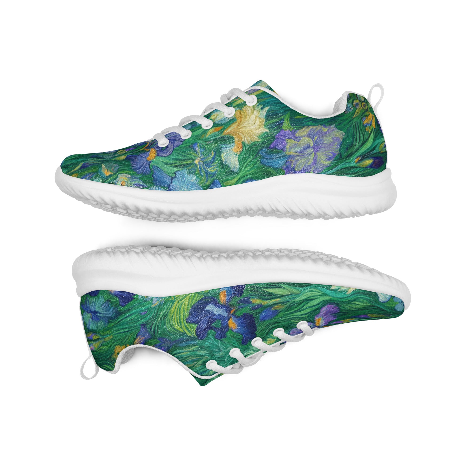 Vincent van Gogh 'Irises' Lightweight Athletic Running Shoes | Premium Art Sneakers for Men