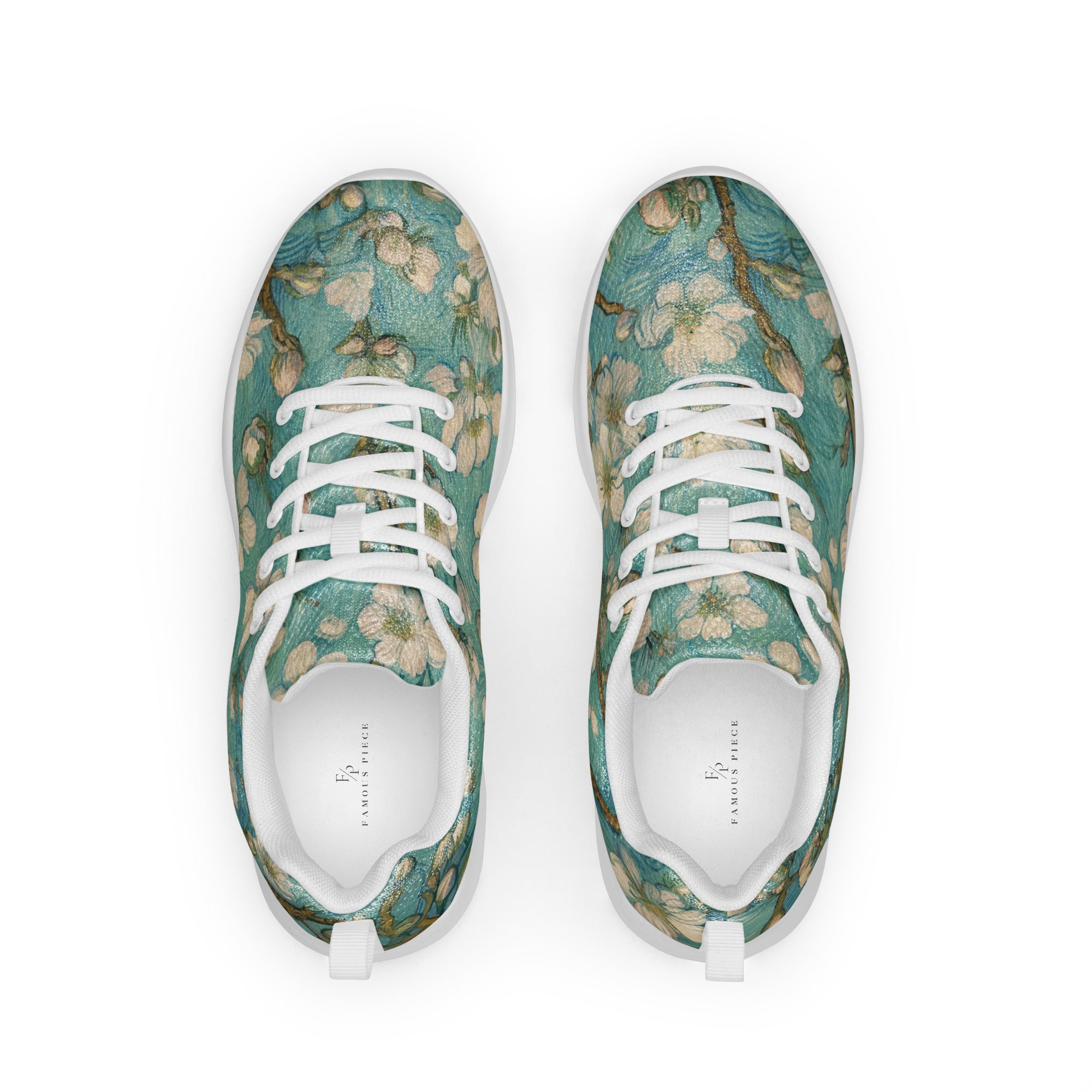 Vincent van Gogh 'Almond Blossom' Lightweight Athletic Running Shoes | Premium Art Sneakers for Men