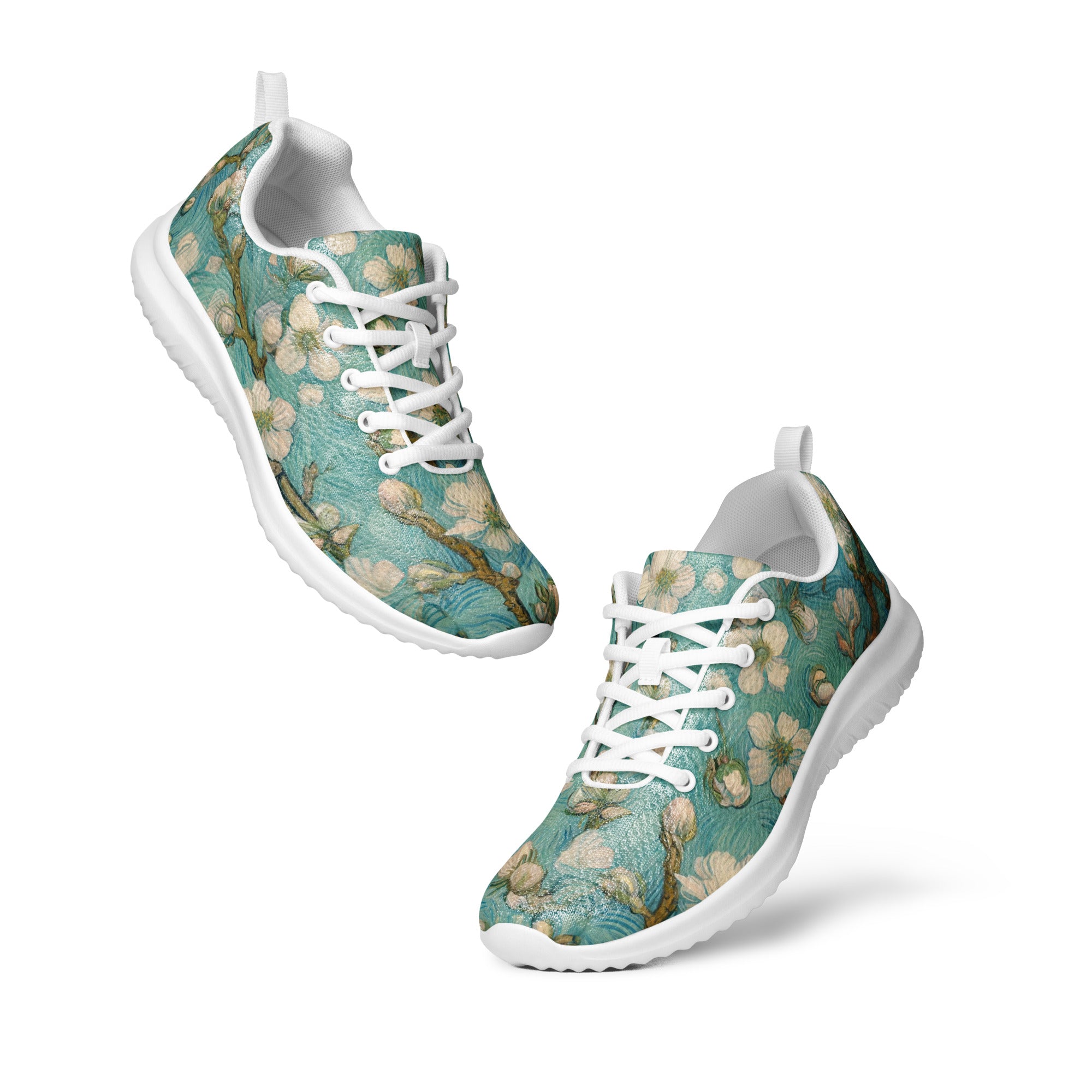 Vincent van Gogh 'Almond Blossom' Lightweight Athletic Running Shoes | Premium Art Sneakers for Men