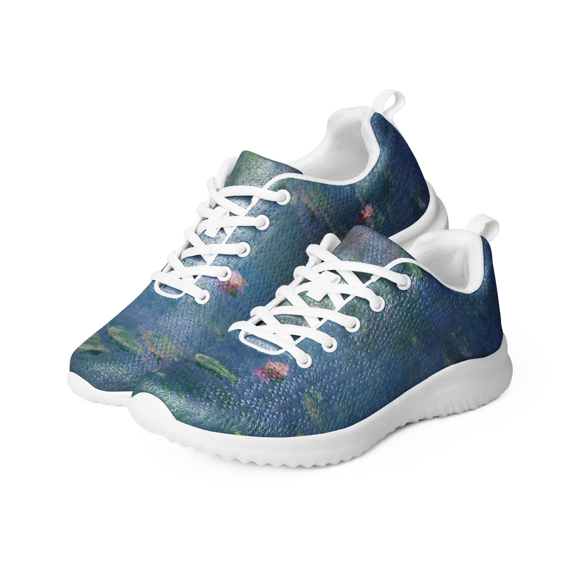 Claude Monet 'Water Lilies' Lightweight Athletic Running Shoes | Premium Art Sneakers for Men