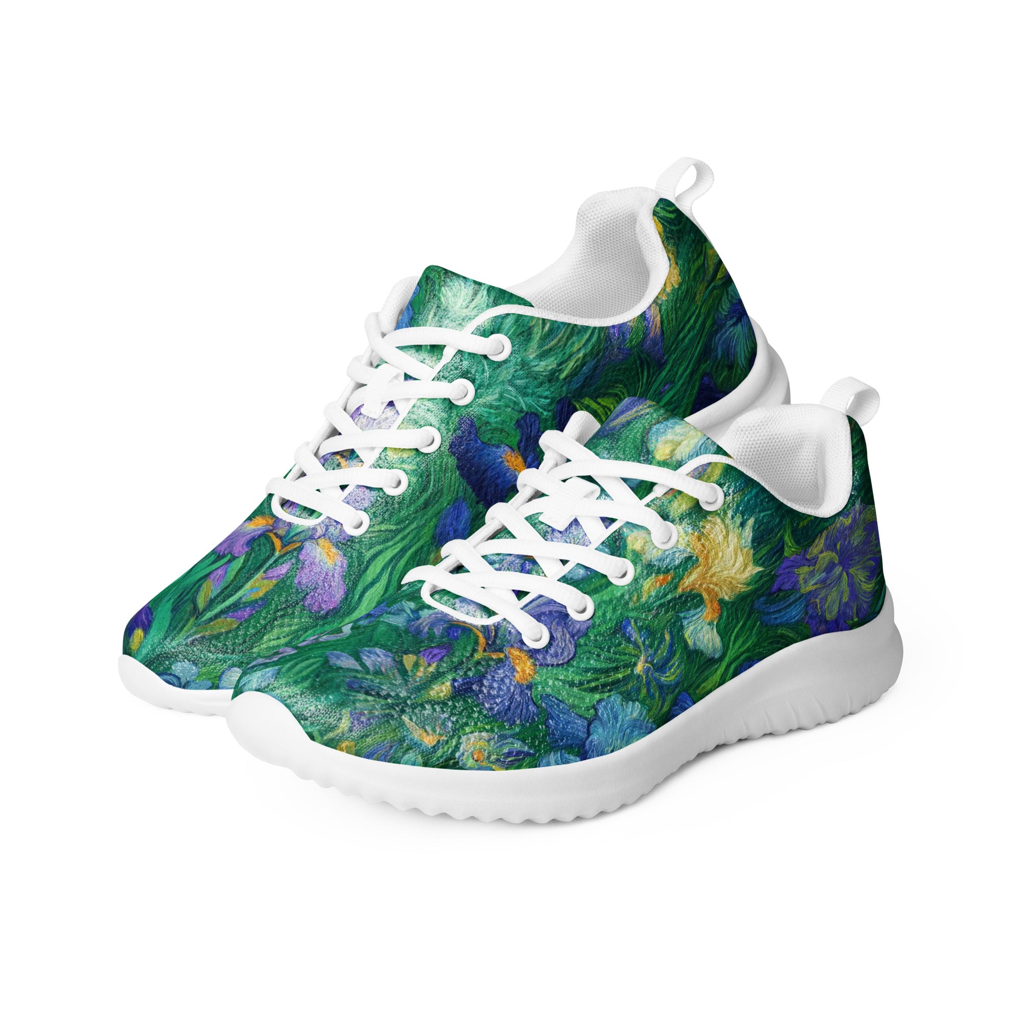 Vincent van Gogh 'Irises' Lightweight Athletic Running Shoes | Premium Art Sneakers for Men