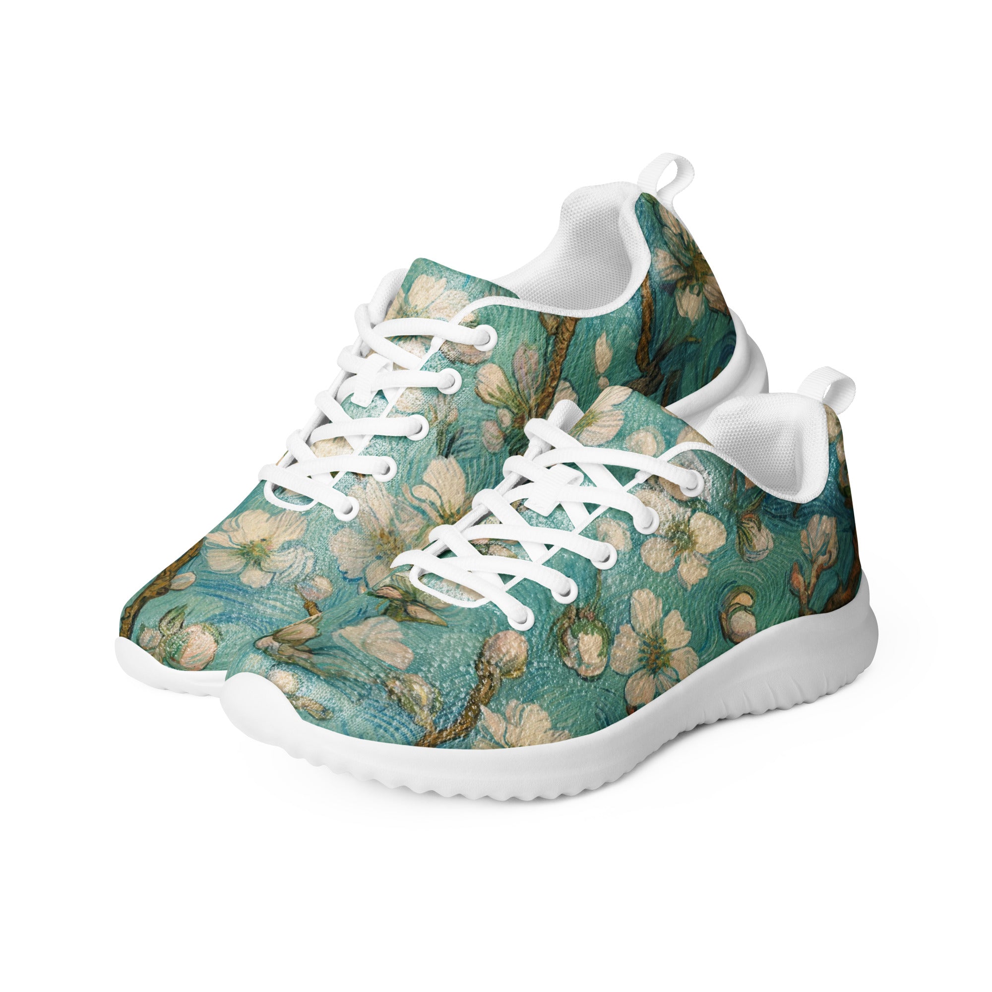 Vincent van Gogh 'Almond Blossom' Lightweight Athletic Running Shoes | Premium Art Sneakers for Men