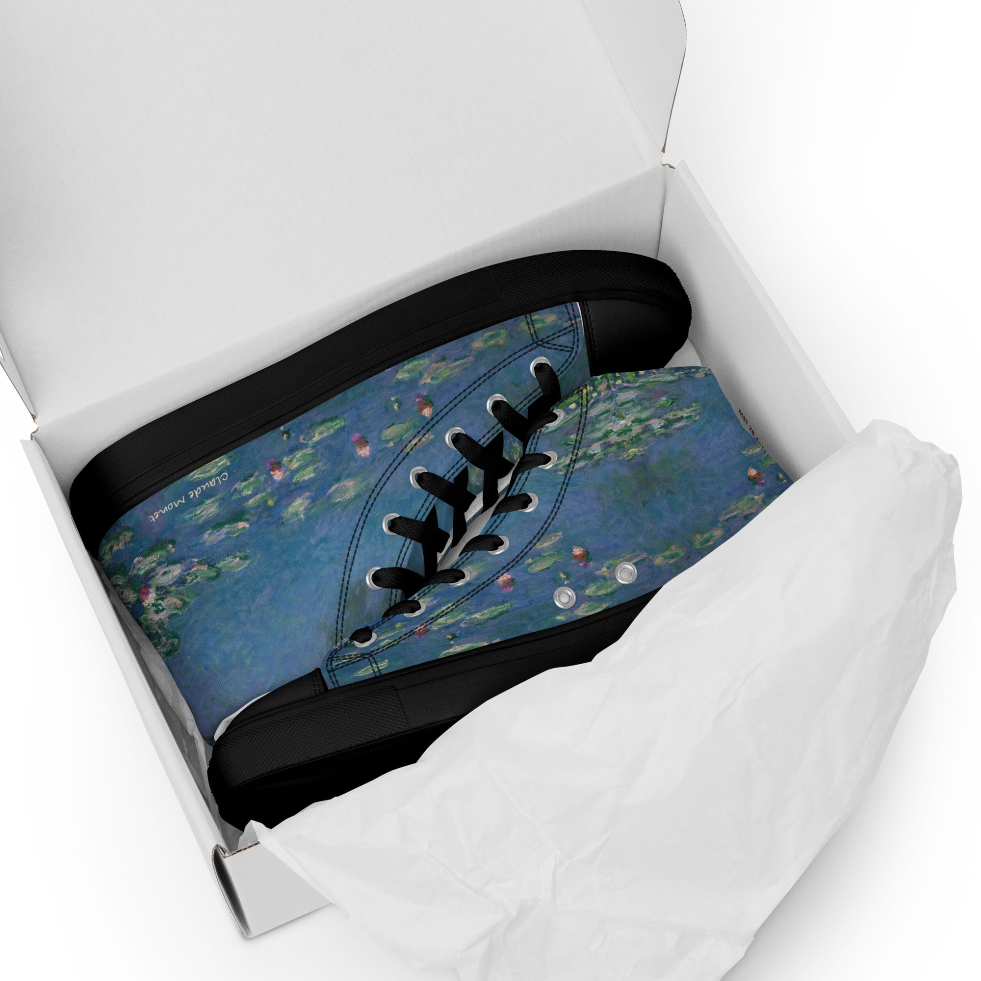 Claude Monet 'Water Lilies' High Top Shoes | Premium Art High Top Sneakers for Men